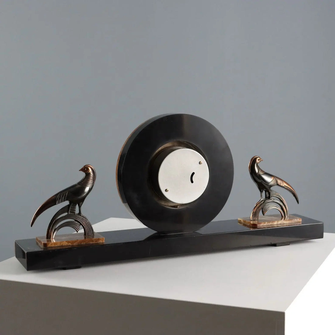 Antique Table Clock Art Deco Marble Onyx Italy 1930s-1940s - Italy, 1930s-1940s | Modernism | 