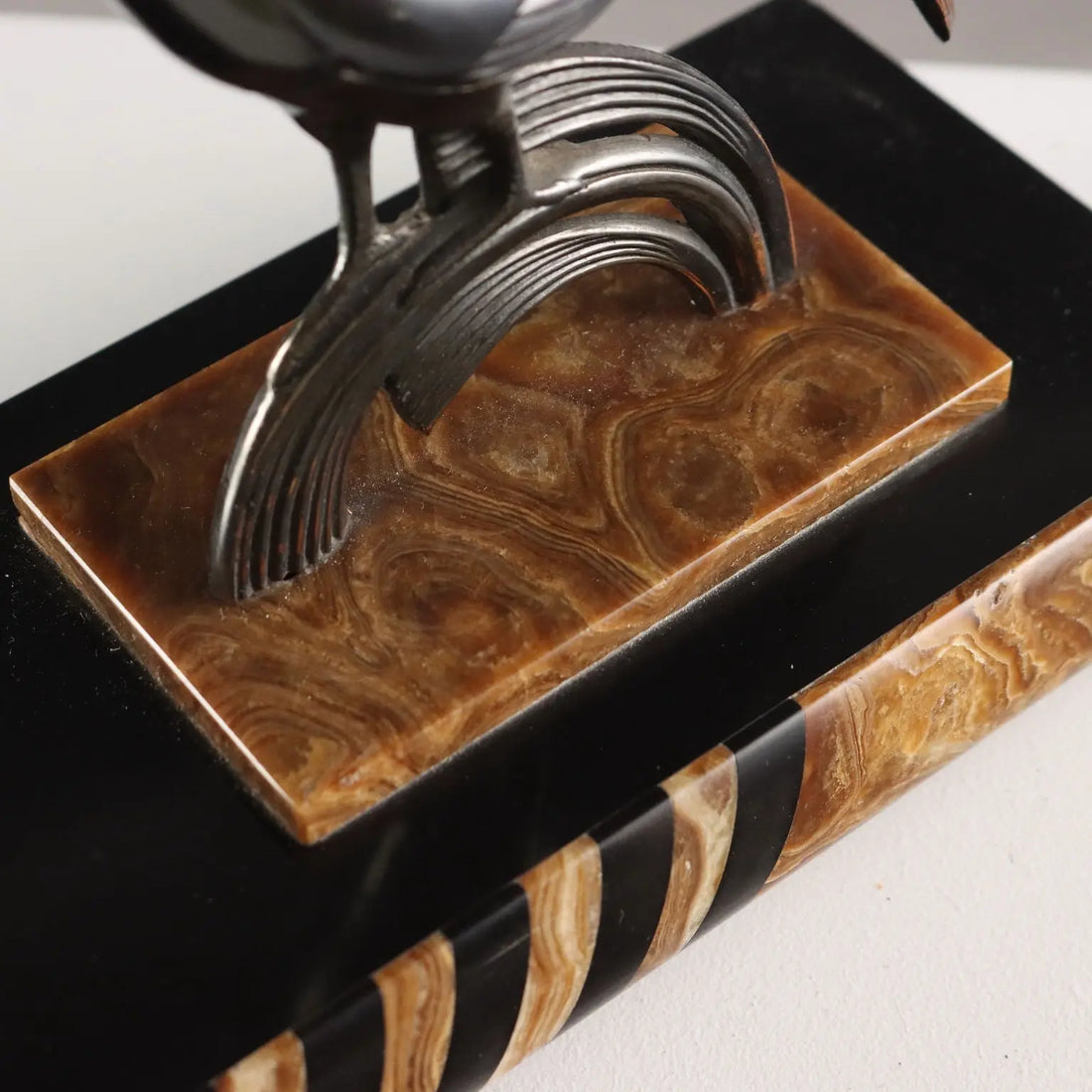 Antique Table Clock Art Deco Marble Onyx Italy 1930s-1940s - Italy, 1930s-1940s | Modernism | 