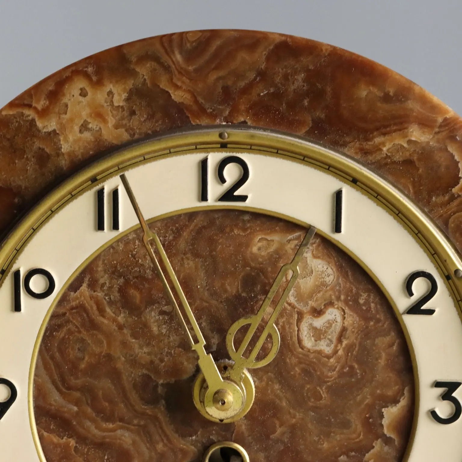 Antique Table Clock Art Deco Marble Onyx Italy 1930s-1940s - Italy, 1930s-1940s | Modernism | 