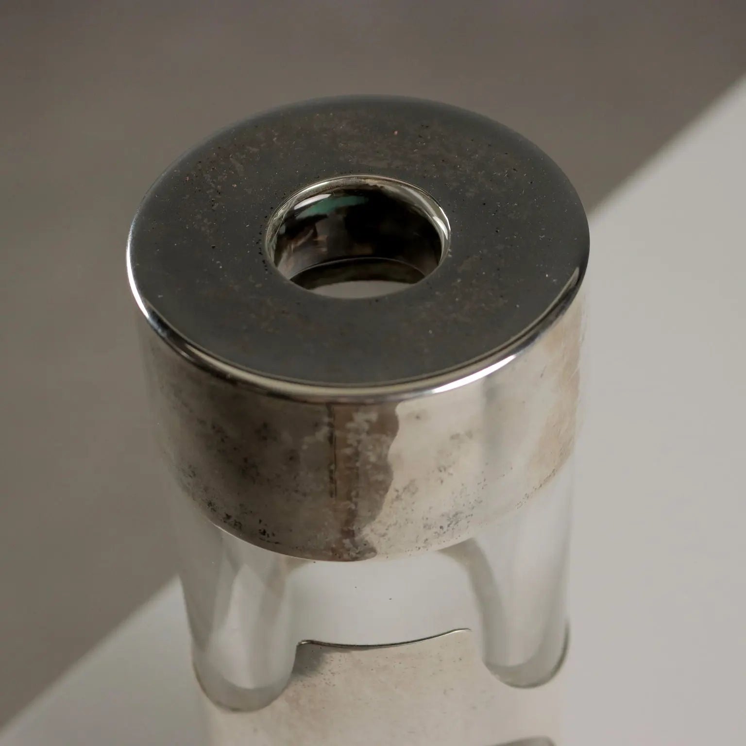 Vintage Vase Silver Glass James Rivière Italy 1970s - Italy, 1970s | Modernism | 