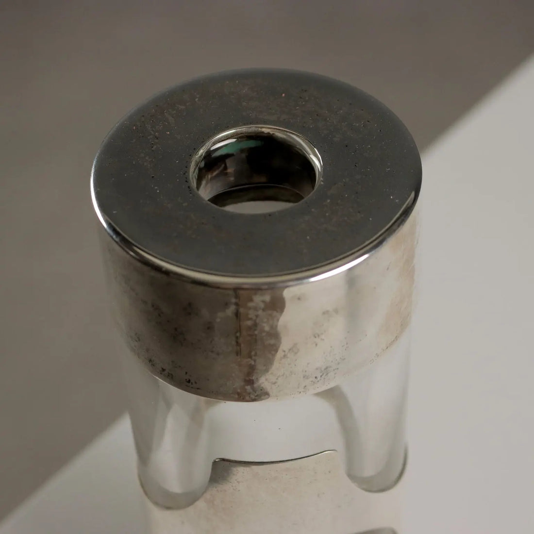 Vintage Vase Silver Glass James Rivière Italy 1970s - Italy, 1970s | Modernism | 
