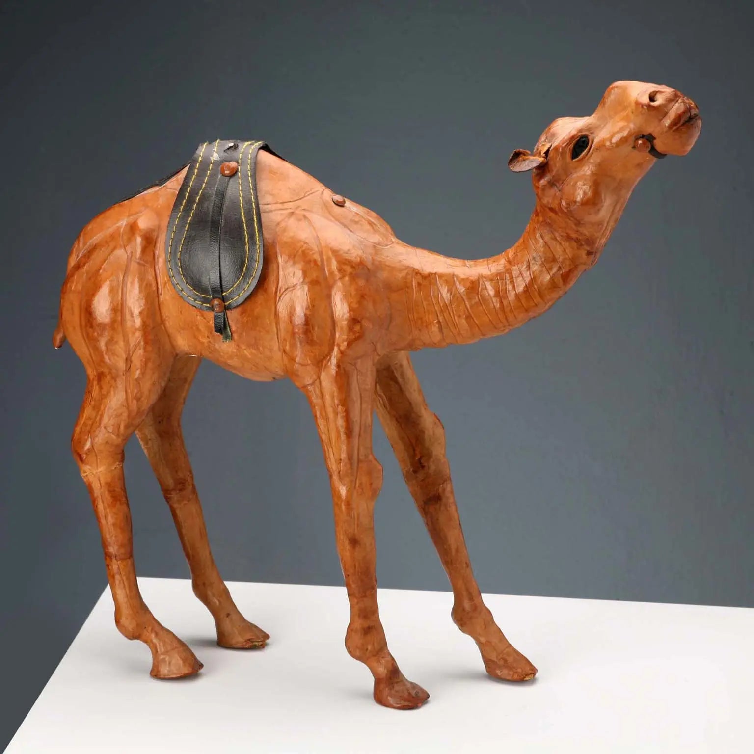 Vintage Leather Dromedary Figurine Italy 1970s - Italy, 1970s | Modernism | 