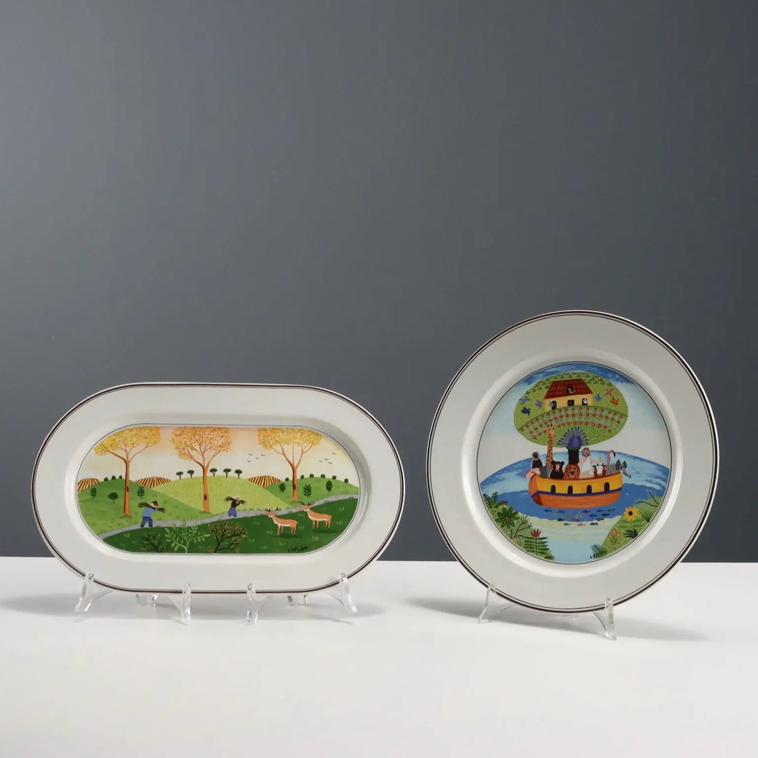 Vintage Plate Set Villeroy & Boch Design Naif Dinnerware Series '900 - Germany, XX Century | Modernism | 