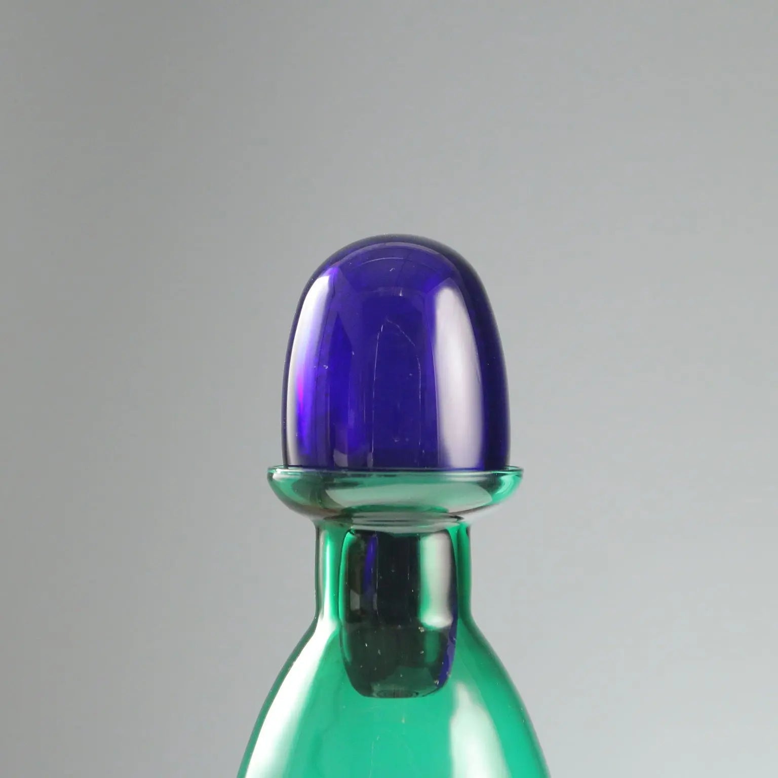 Vintage Bottle Carlo Moretti Murano Glass Italy 1980s