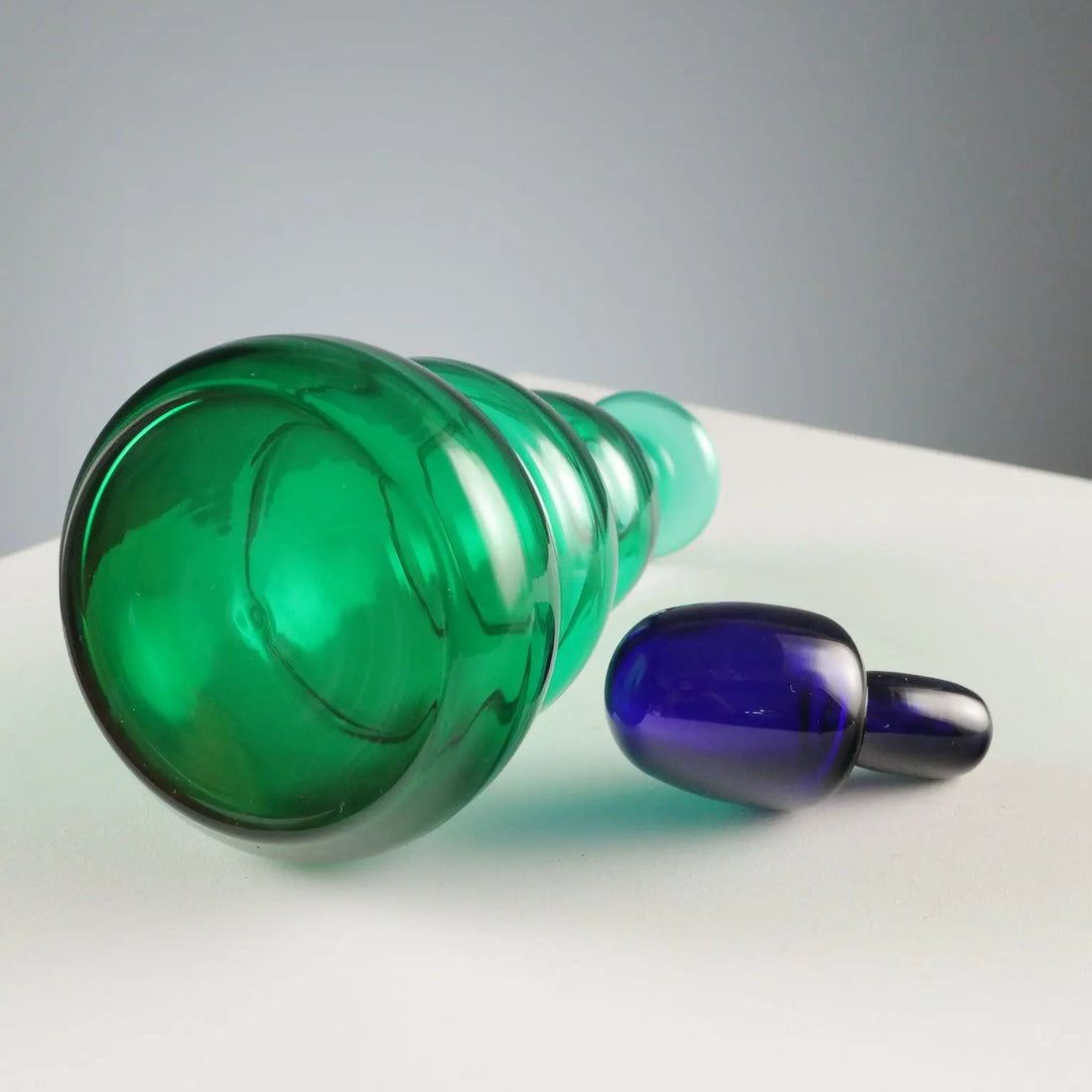 Vintage Bottle Carlo Moretti Murano Glass Italy 1980s