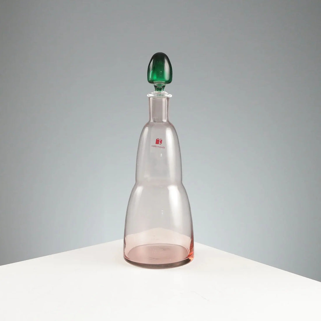Vintage Bottle Carlo Moretti Murano Manufacture Italy 1980s