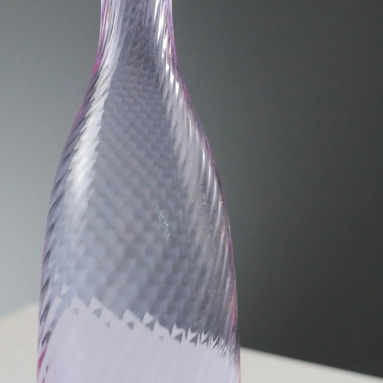 Vintage Bottle Carlo Moretti Murano Glass Italy 1980s