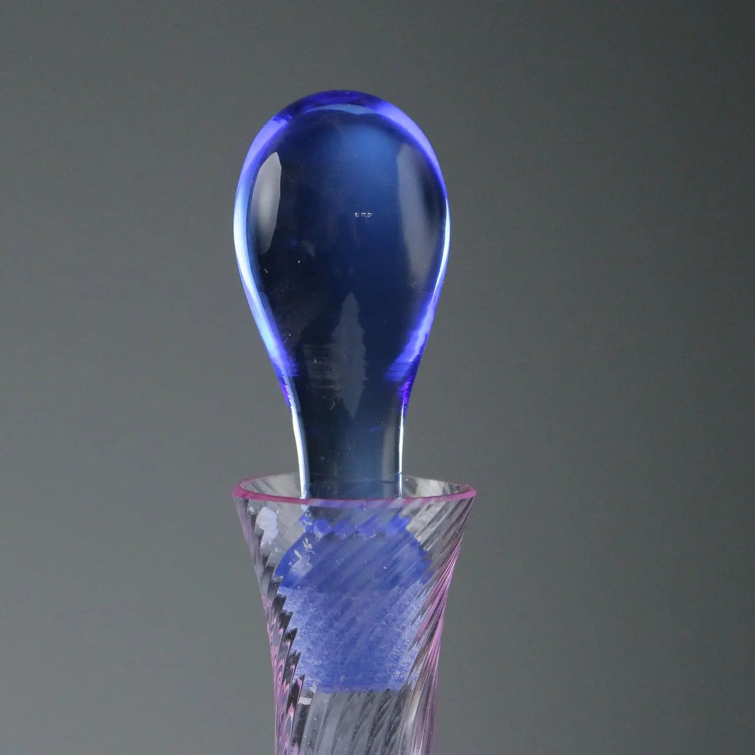 Vintage Bottle Carlo Moretti Murano Glass Italy 1980s