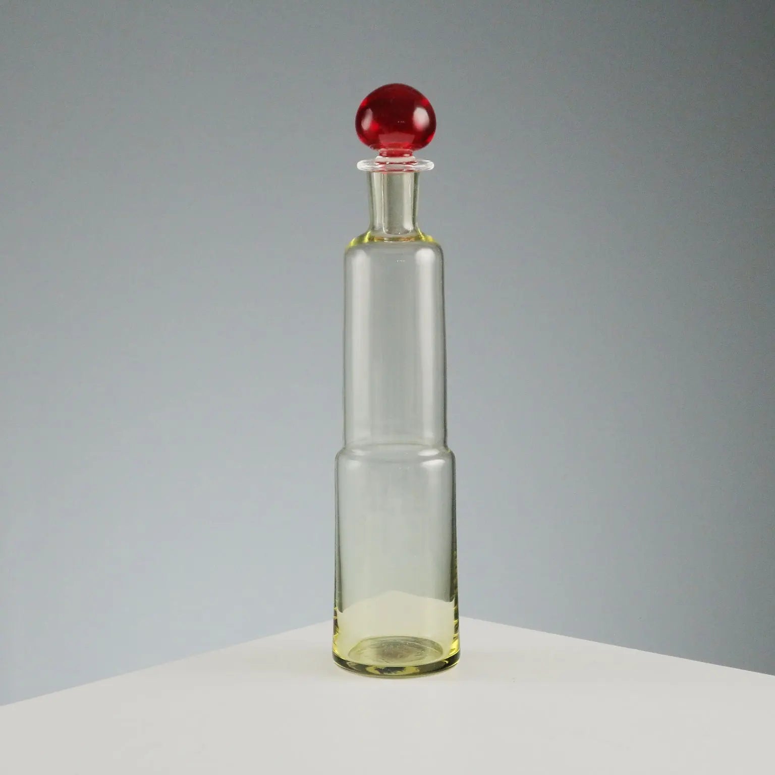 Vintage Bottle Carlo Moretti Murano Manufacture Italy 1980s