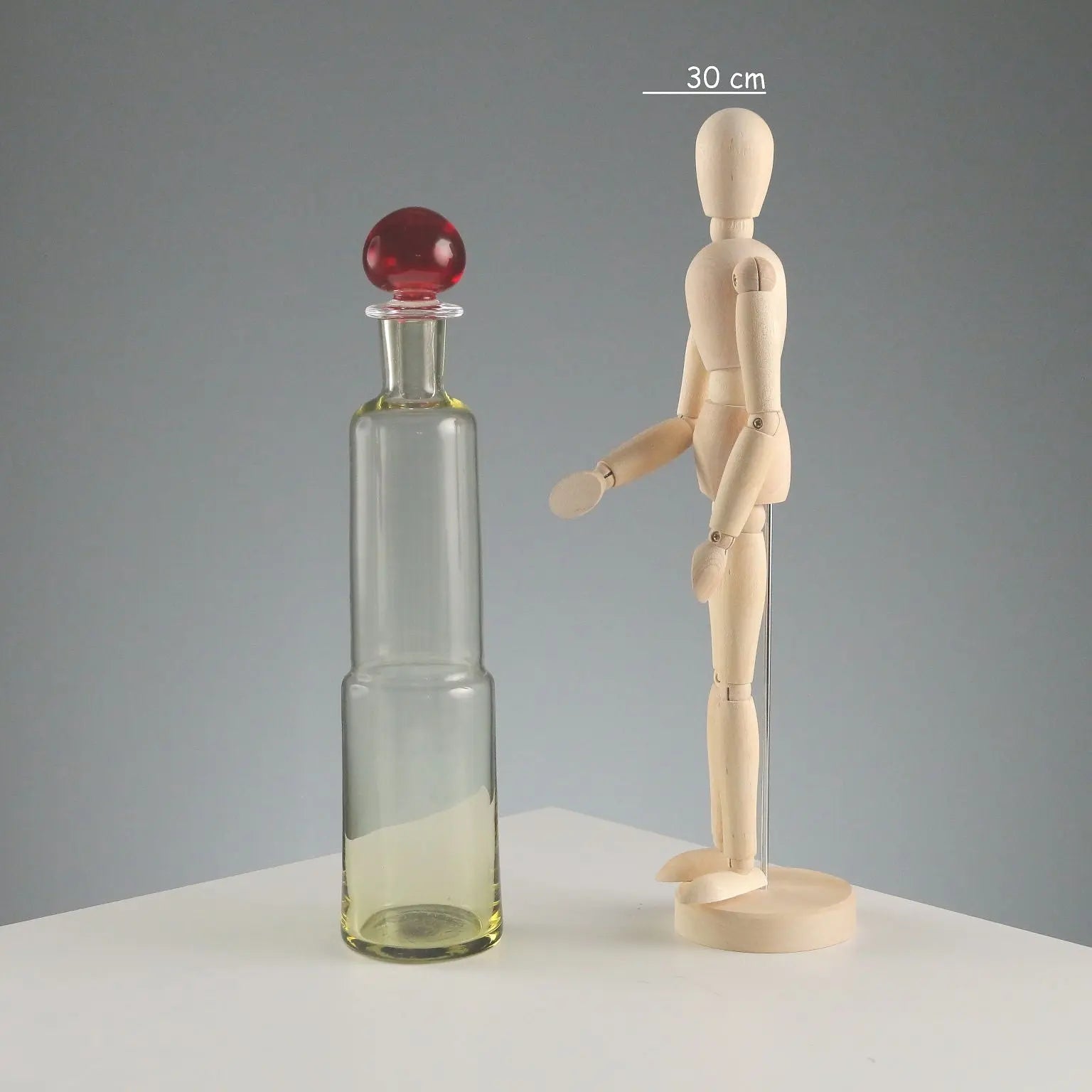 Vintage Bottle Carlo Moretti Murano Manufacture Italy 1980s