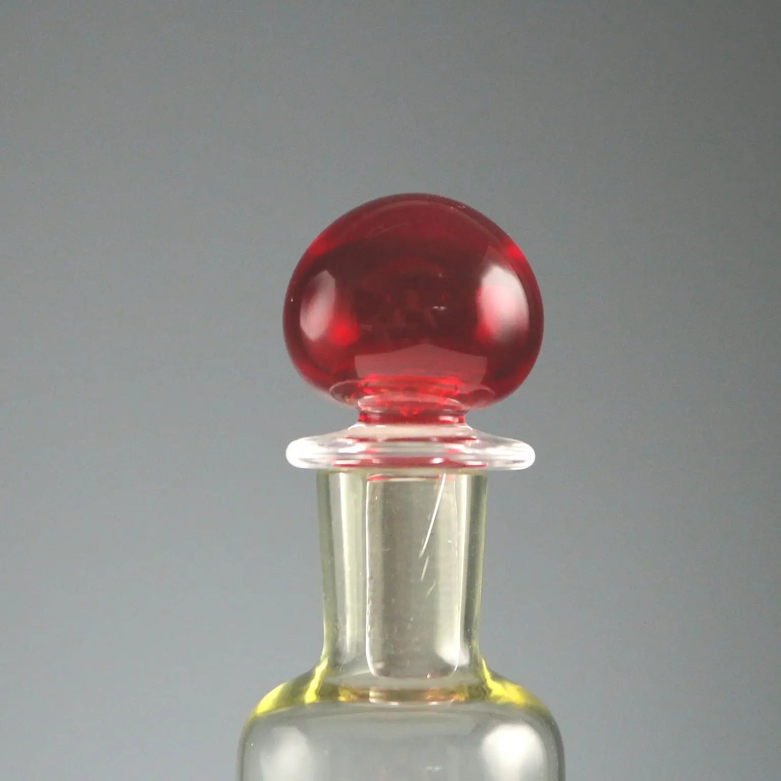 Vintage Bottle Carlo Moretti Murano Manufacture Italy 1980s