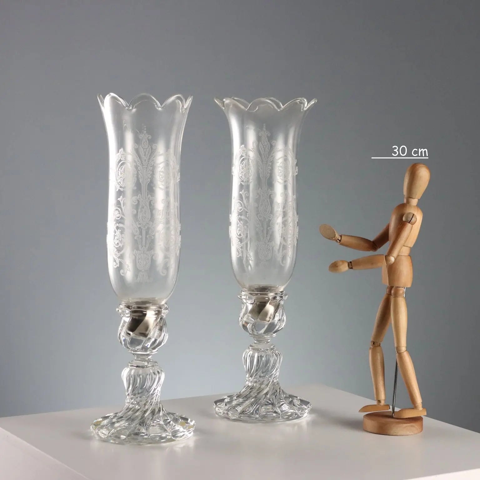 Antique Candle-Holders Baccarat Crystal Decorations XX Century - France, XX Century | Modernism | 