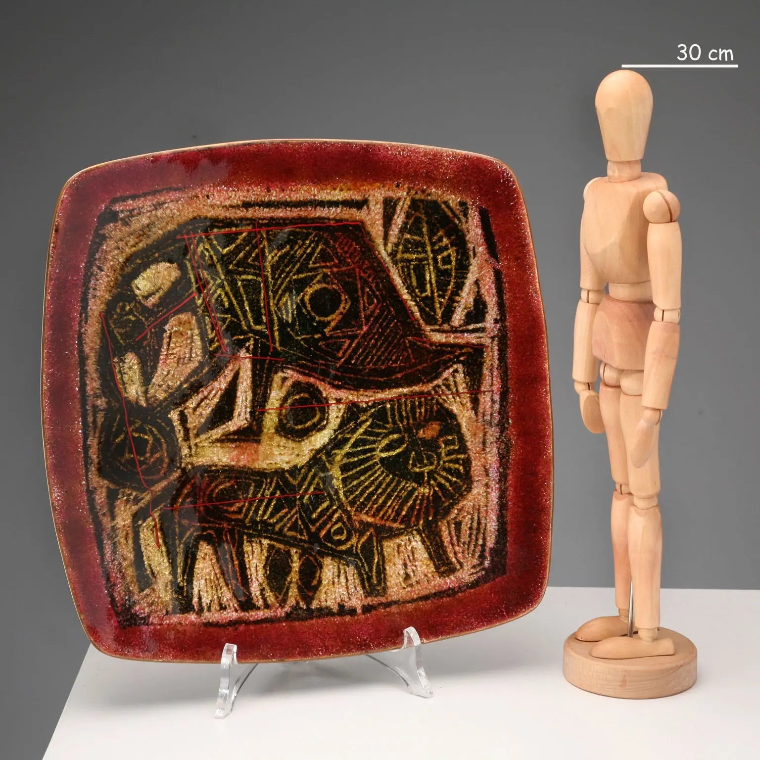 Copper and Enamel Plate Studio Del Campo '50s-'60s