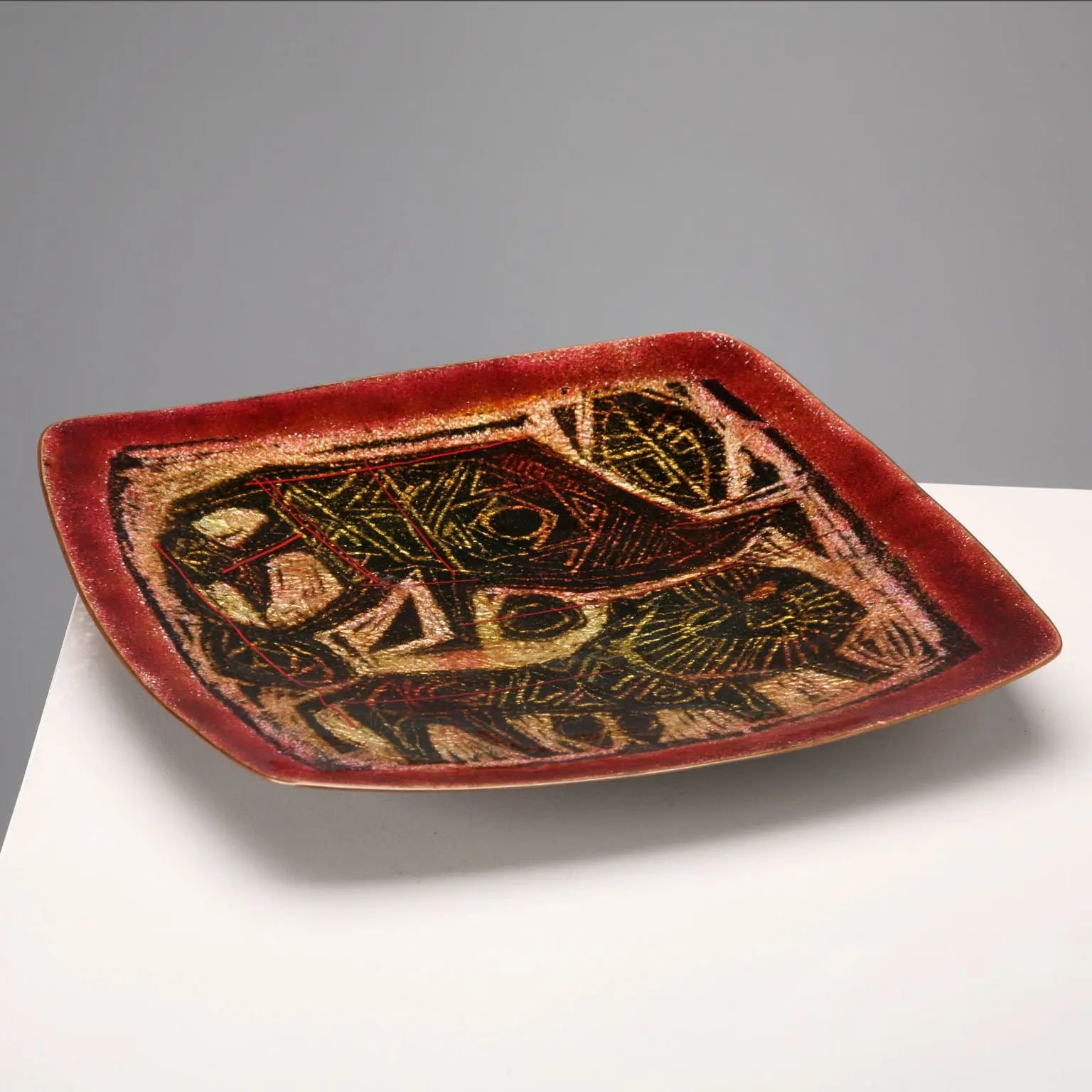 Copper and Enamel Plate Studio Del Campo '50s-'60s