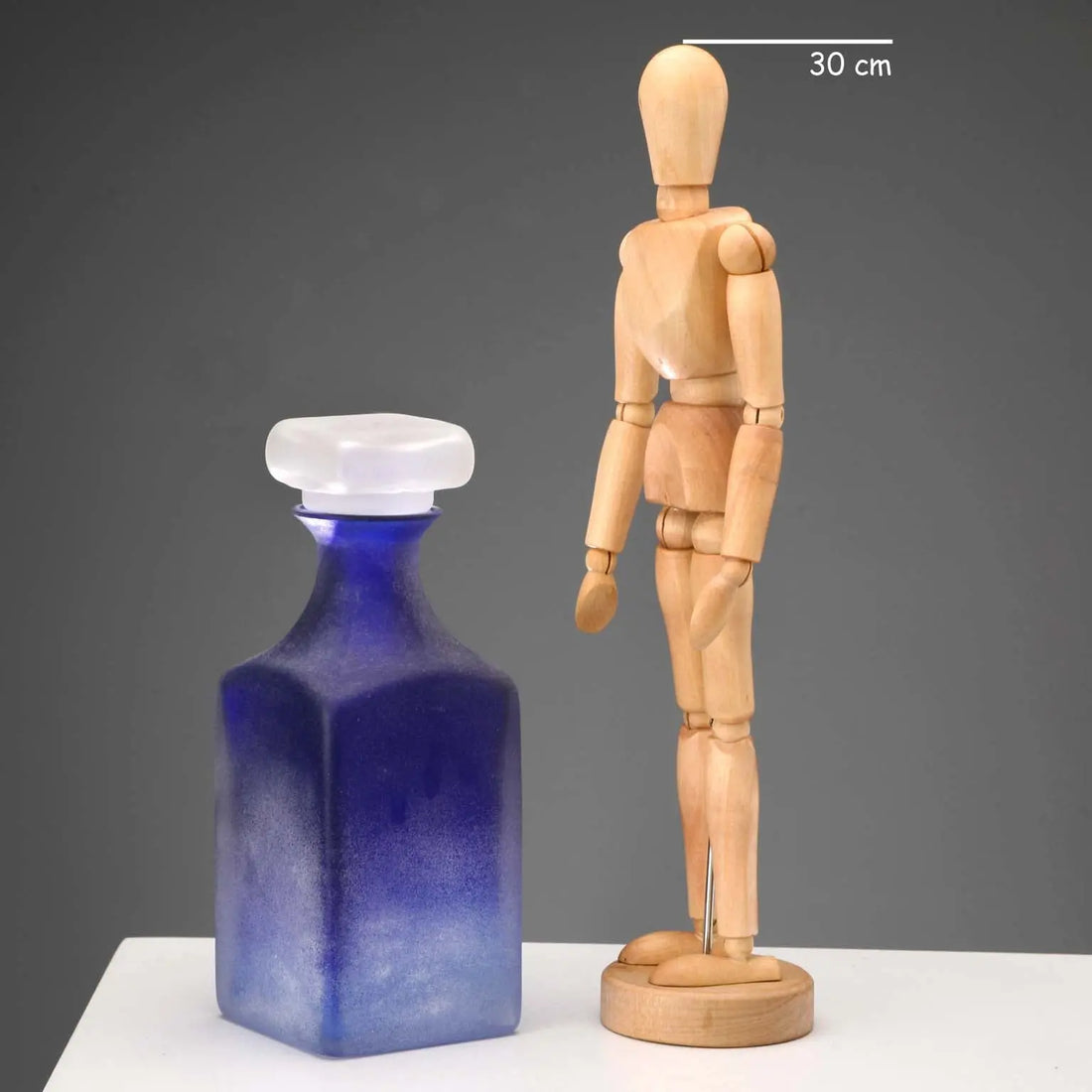 Gino Cenedese Blue Glass Bottle 1960s