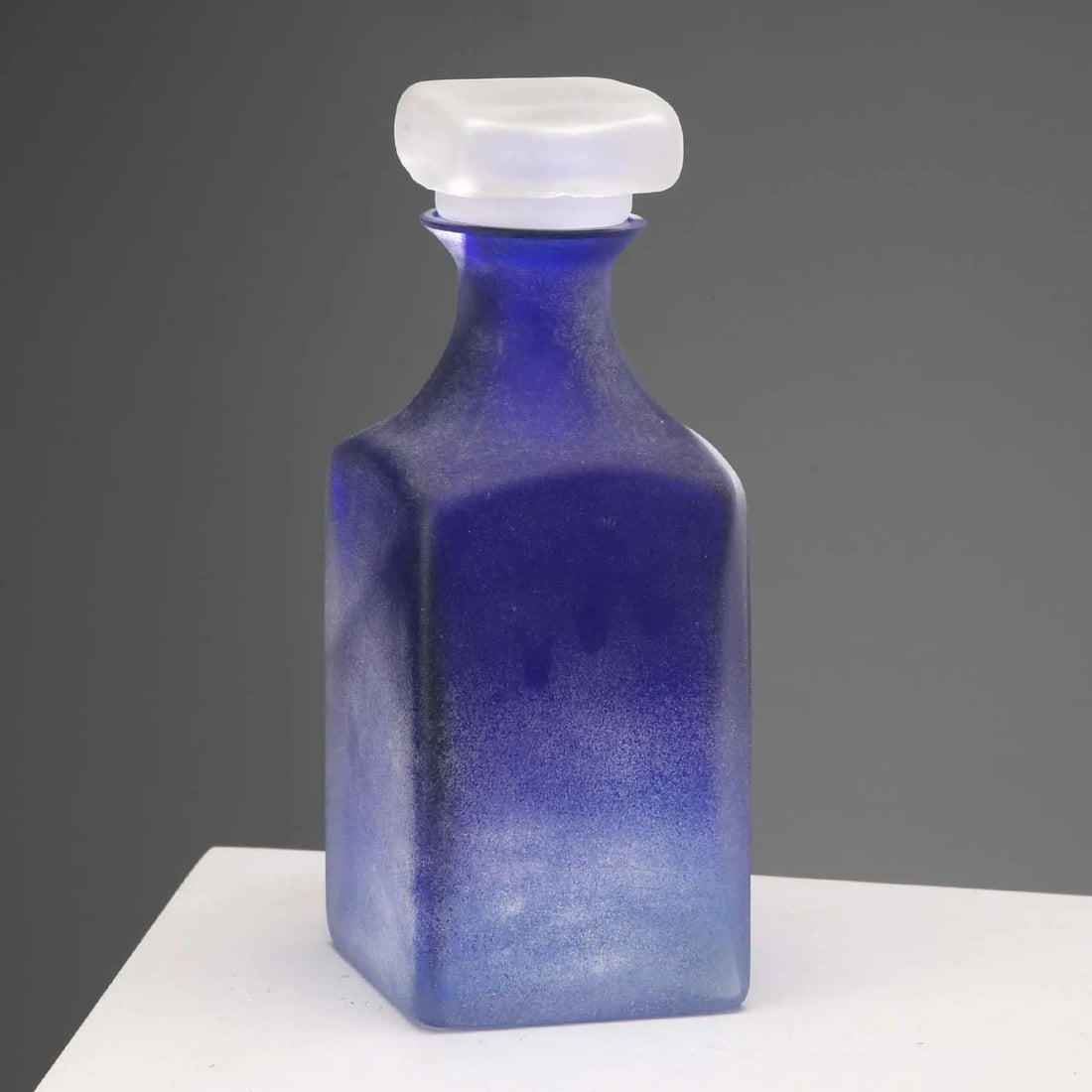 Gino Cenedese Blue Glass Bottle 1960s