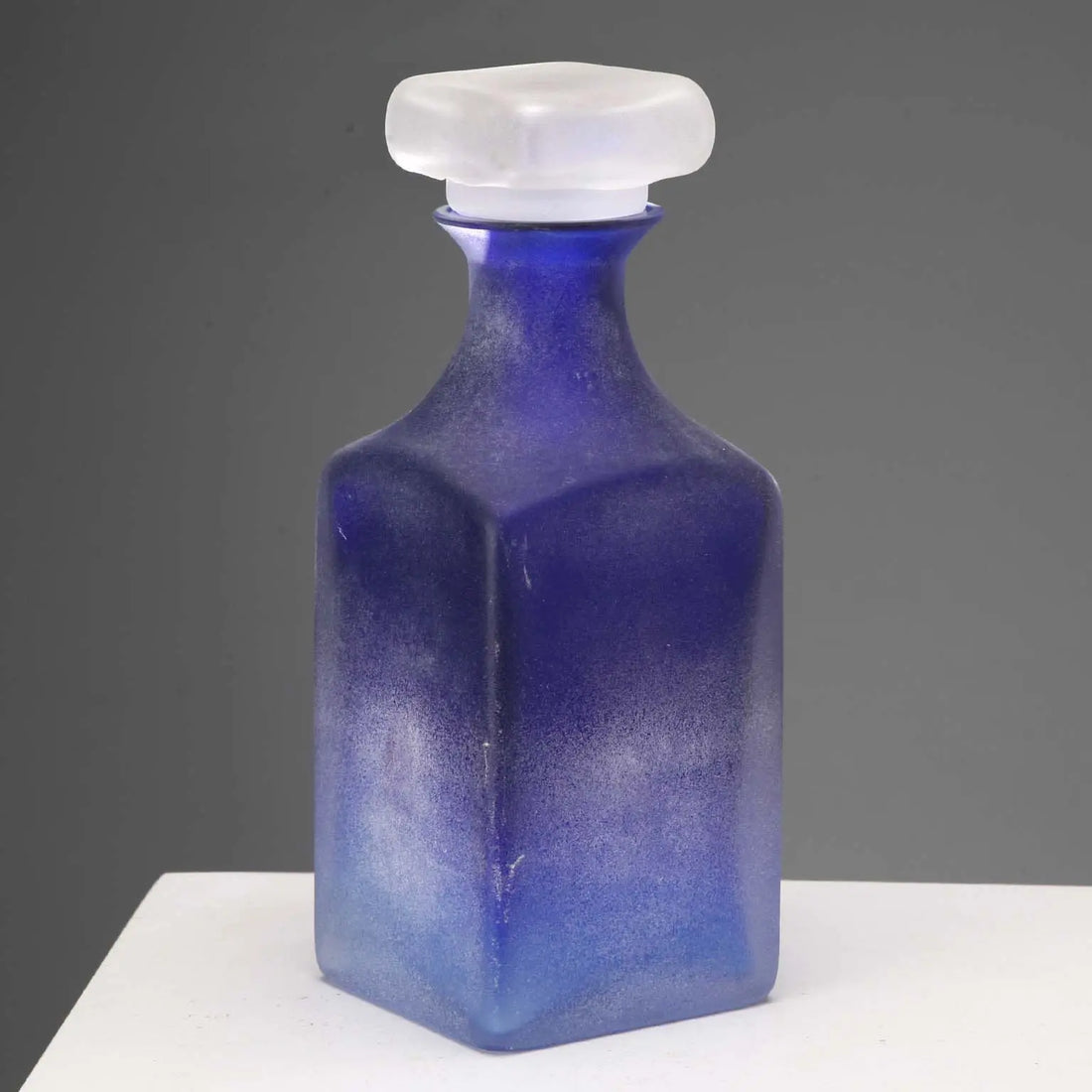 Gino Cenedese Blue Glass Bottle 1960s