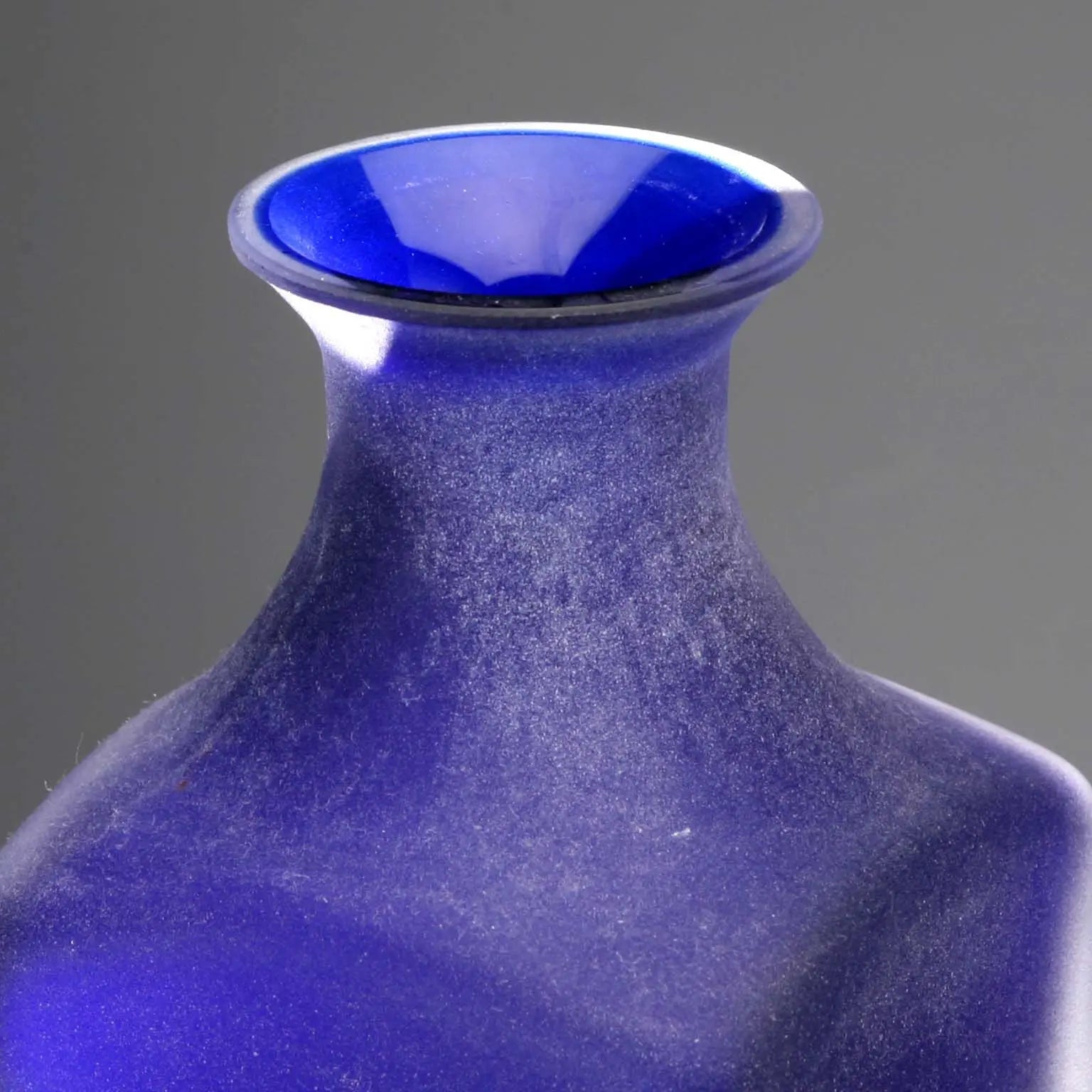 Gino Cenedese Blue Glass Bottle 1960s