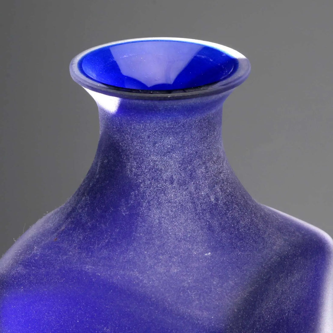 Gino Cenedese Blue Glass Bottle 1960s
