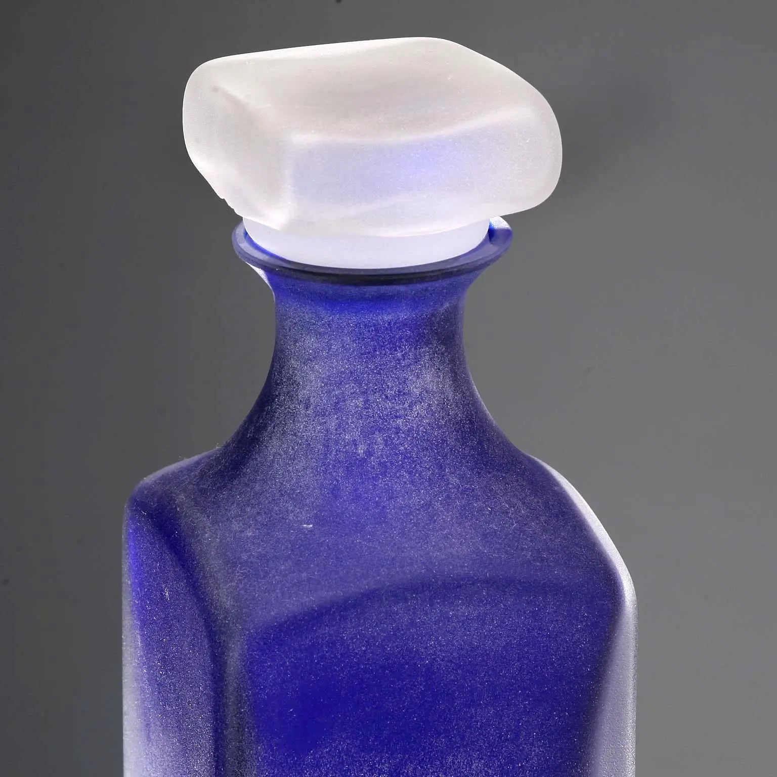 Gino Cenedese Blue Glass Bottle 1960s