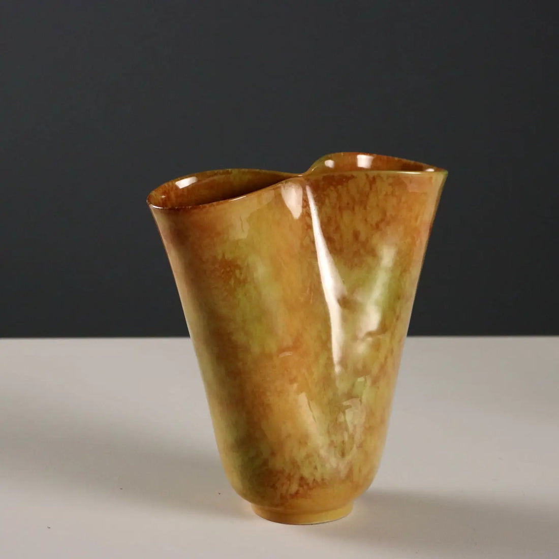 Glazed Umbrian Ceramic Vase 1980s