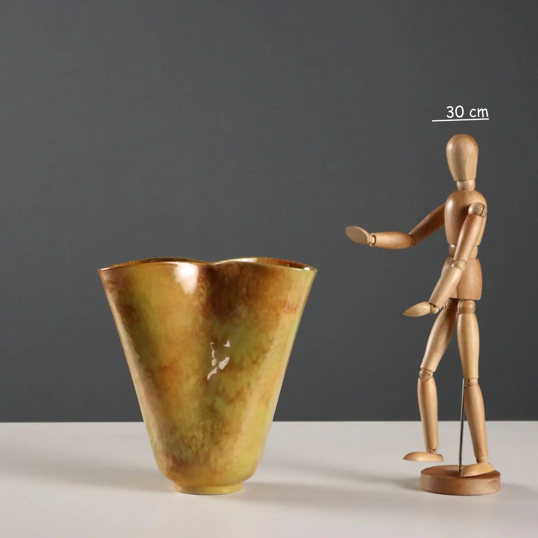 Glazed Umbrian Ceramic Vase 1980s