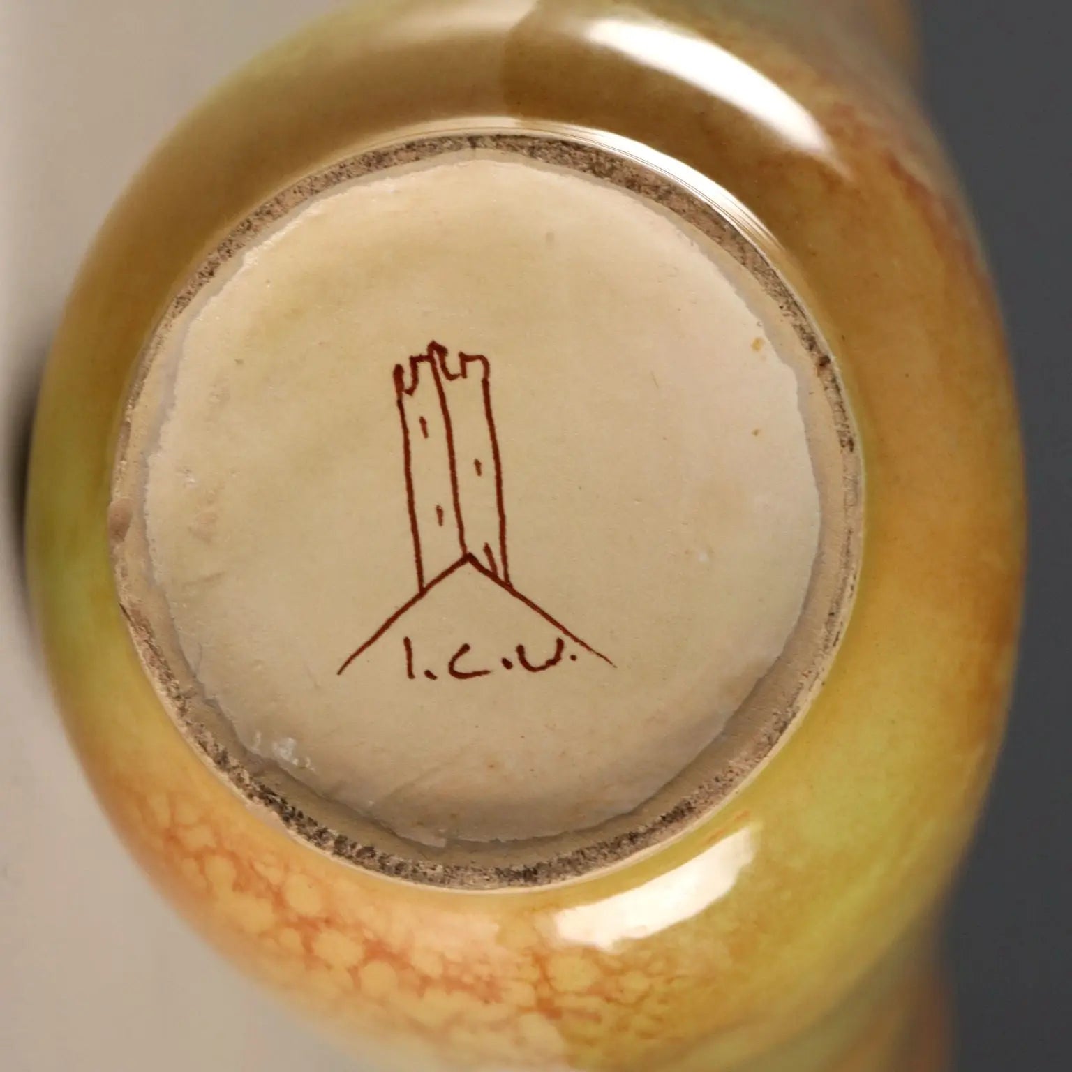 Glazed Umbrian Ceramic Vase 1980s
