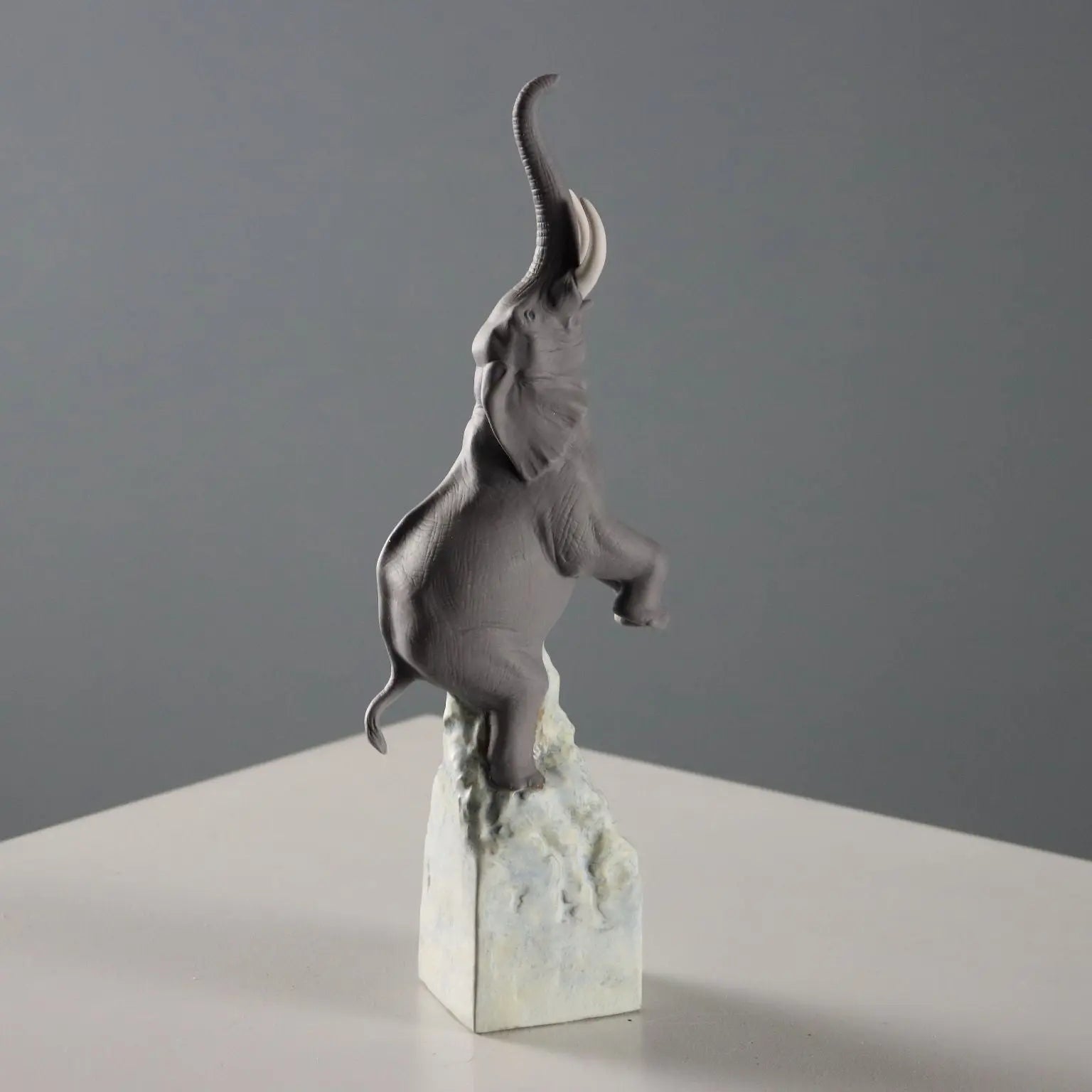 Lladrò Biscuit Porcelain Elephant Sculpture