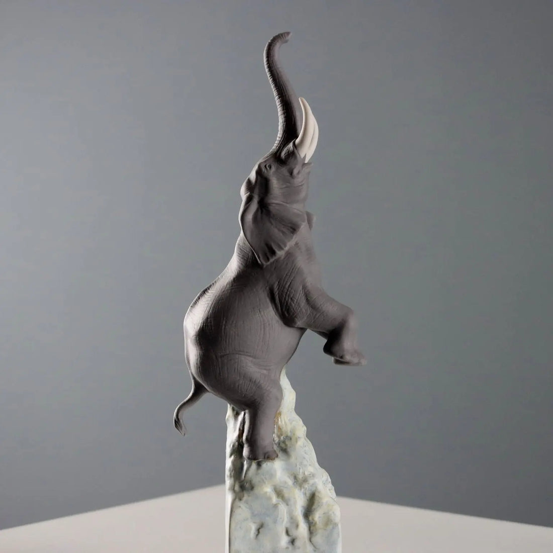 Lladrò Biscuit Porcelain Elephant Sculpture