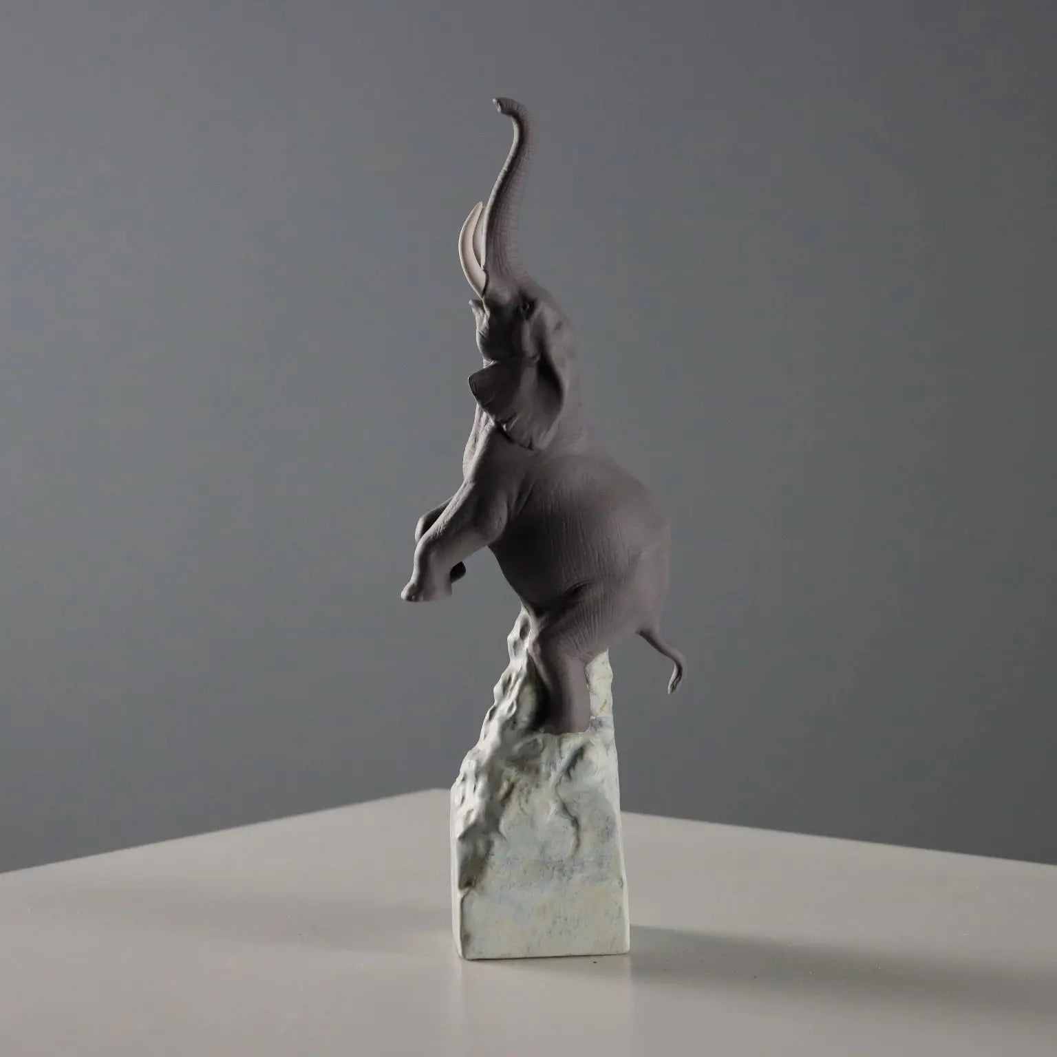 Lladrò Biscuit Porcelain Elephant Sculpture