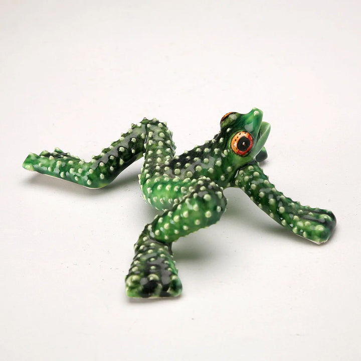 Ceramic Frog Green Enamelled Design Mirta Morigi Faenza XX Century - Italy, XX Century | Modernism | 