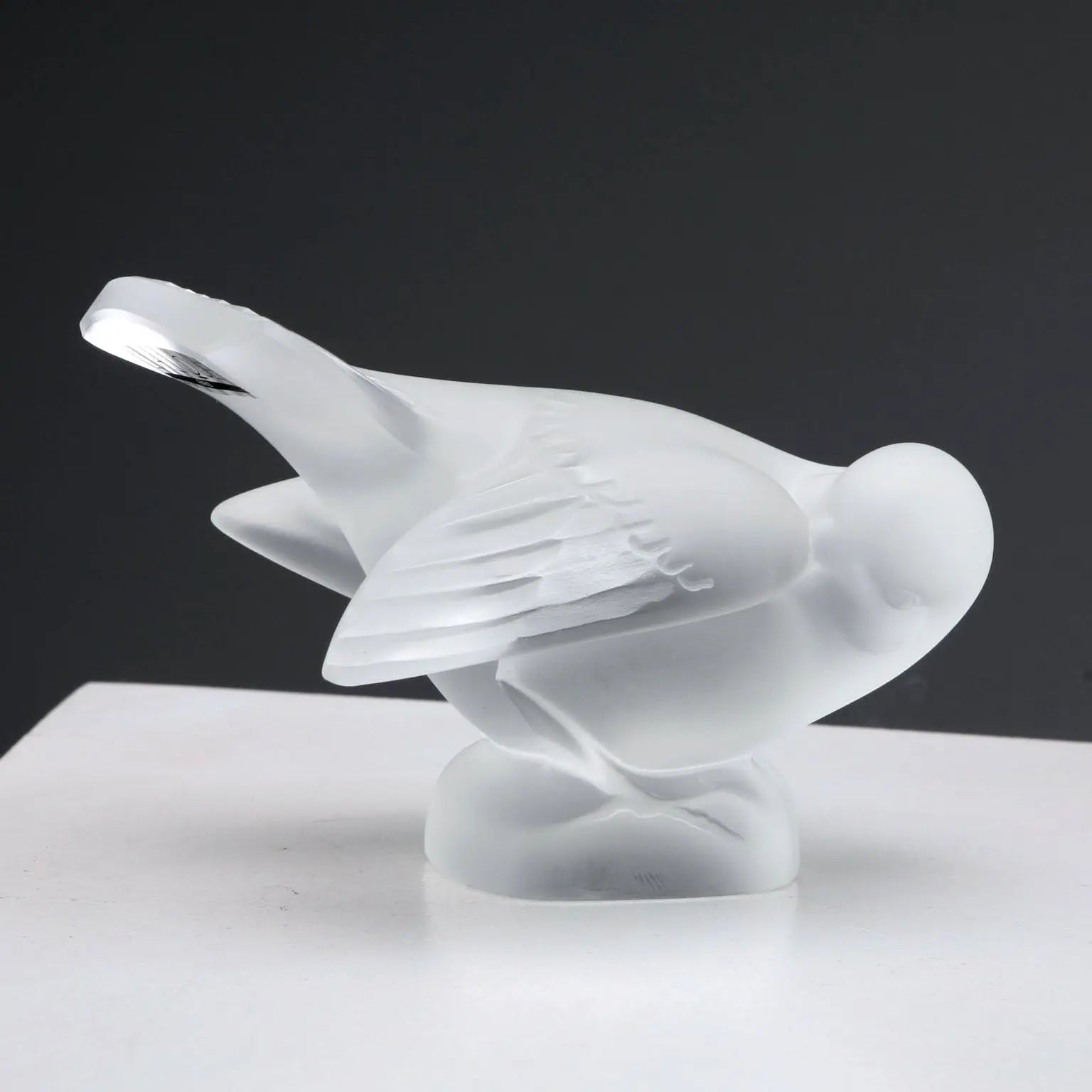 Vintage Sculpture Lalique Crystal Bird France XX Century