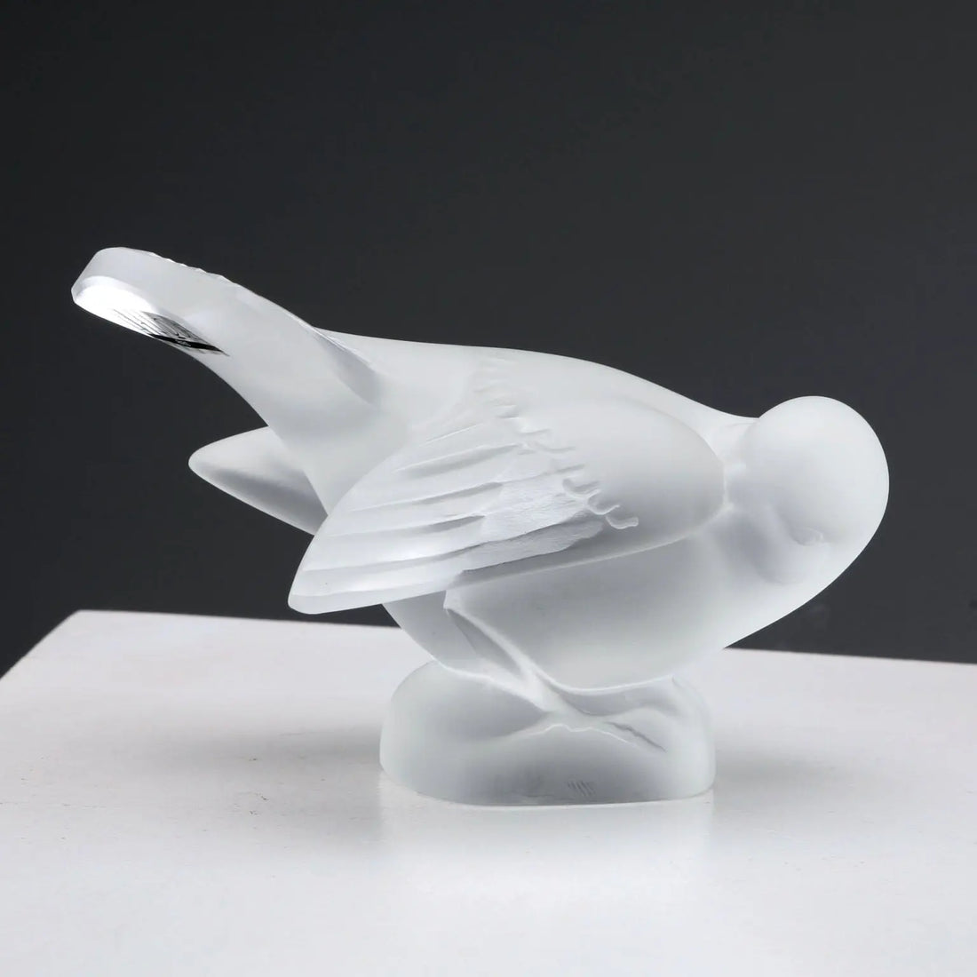Vintage Sculpture Lalique Crystal Bird France XX Century