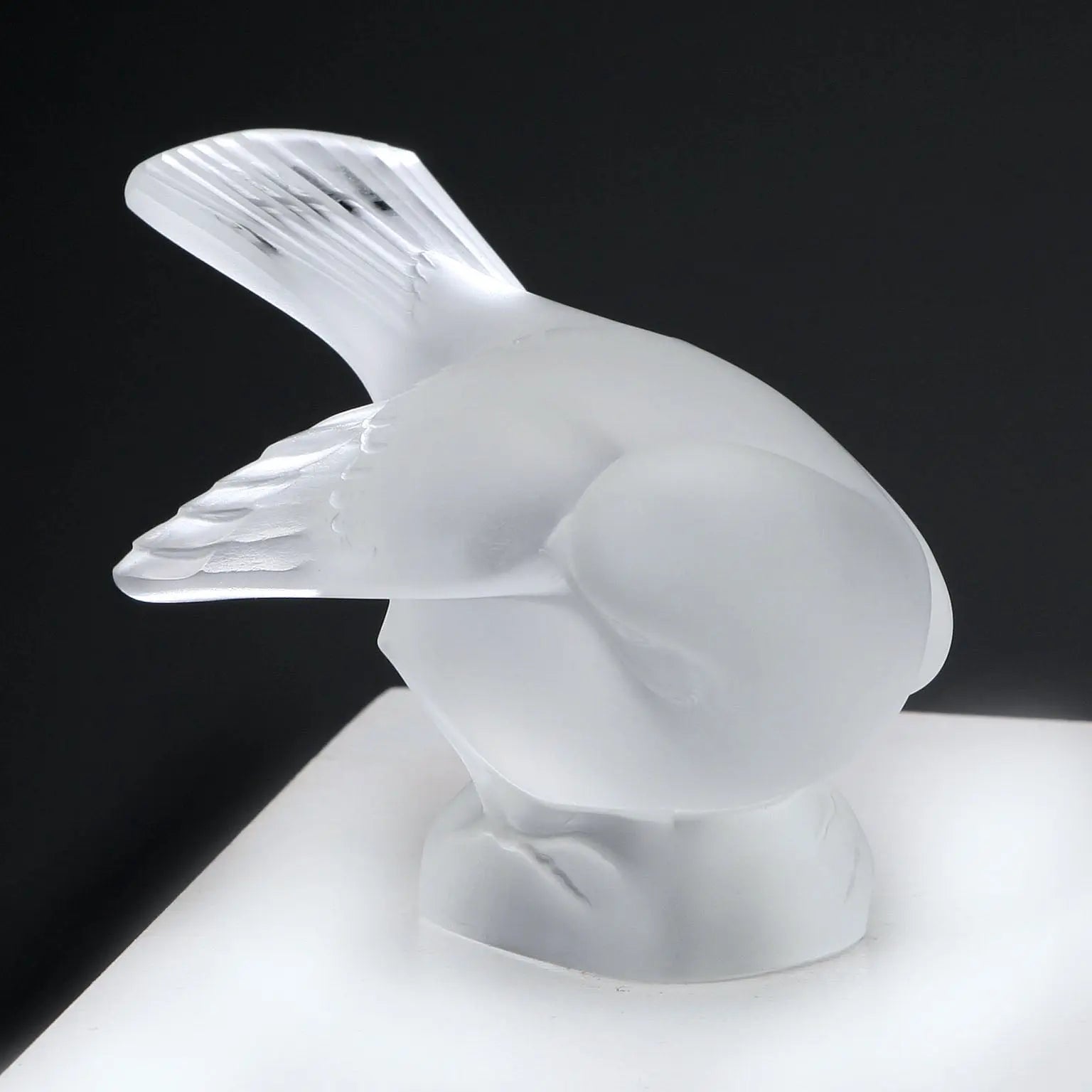 Vintage Sculpture Lalique Crystal Bird France XX Century