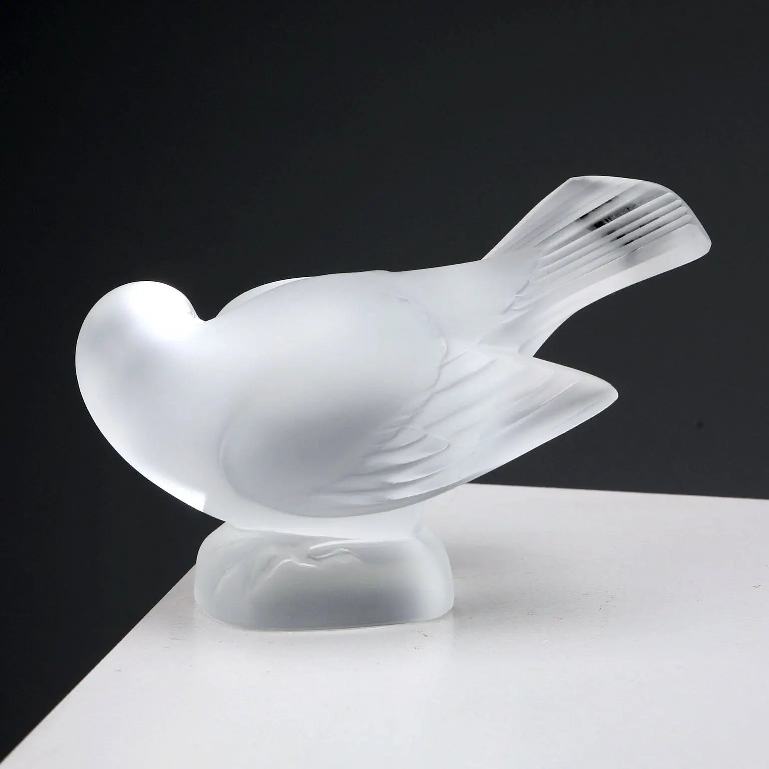 Vintage Sculpture Lalique Crystal Bird France XX Century