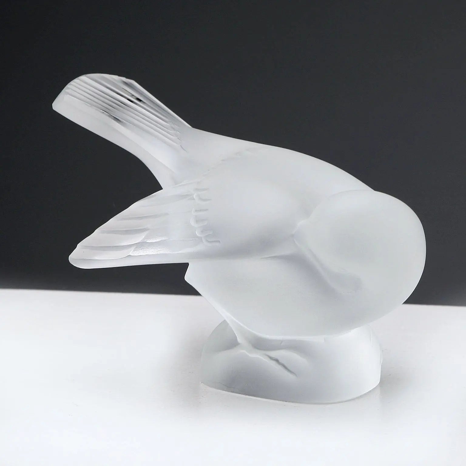 Vintage Sculpture Lalique Crystal Bird France XX Century
