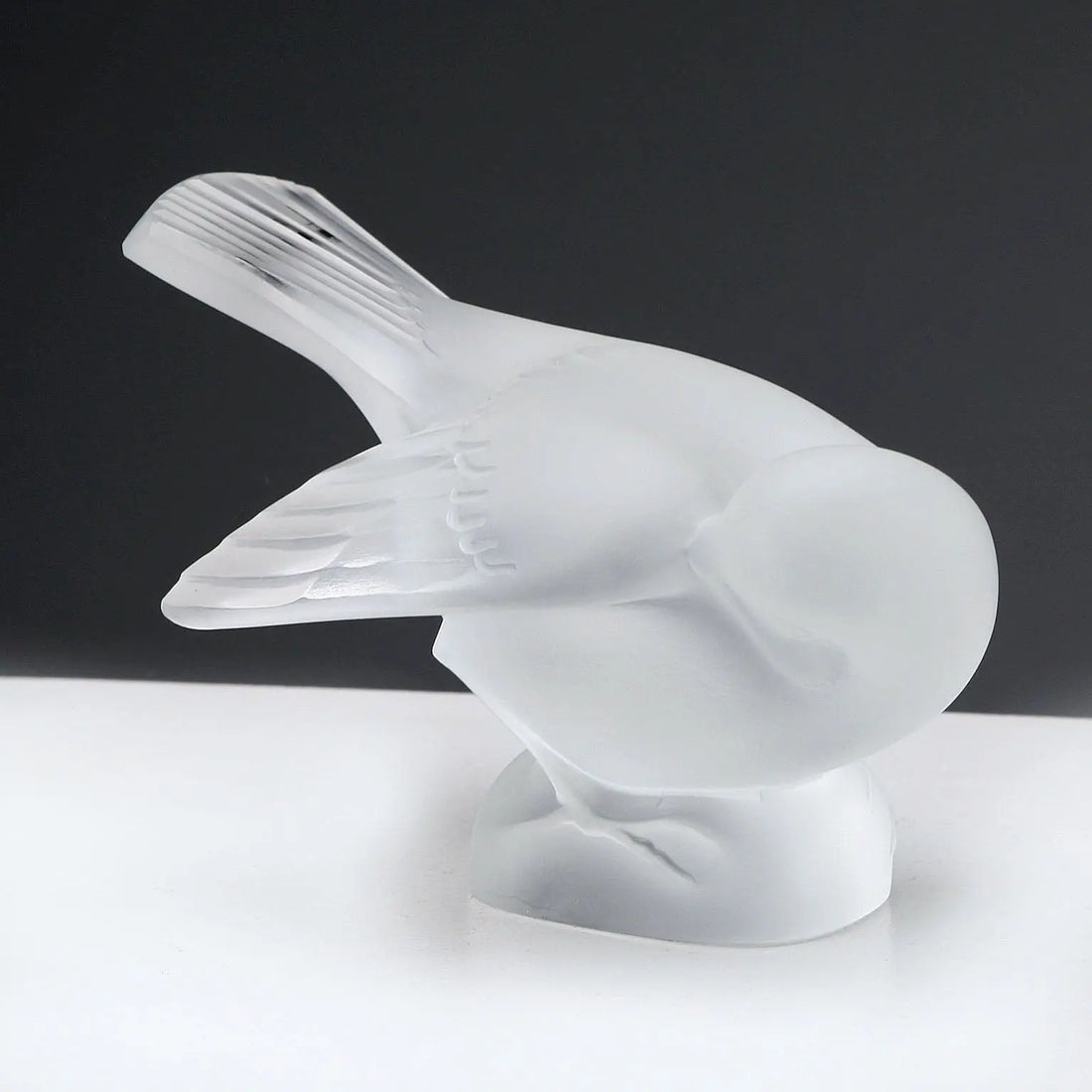 Vintage Sculpture Lalique Crystal Bird France XX Century