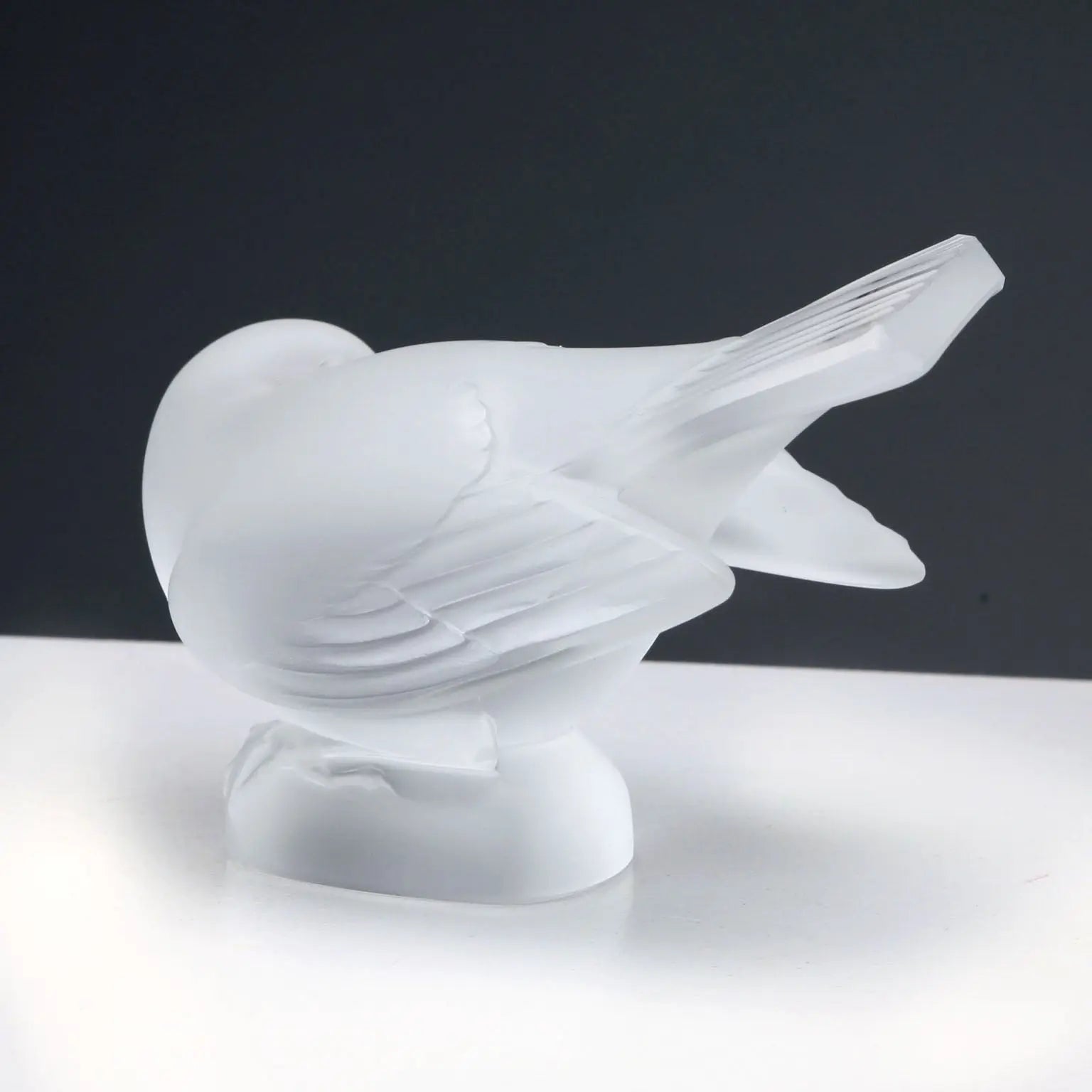 Vintage Sculpture Lalique Crystal Bird France XX Century