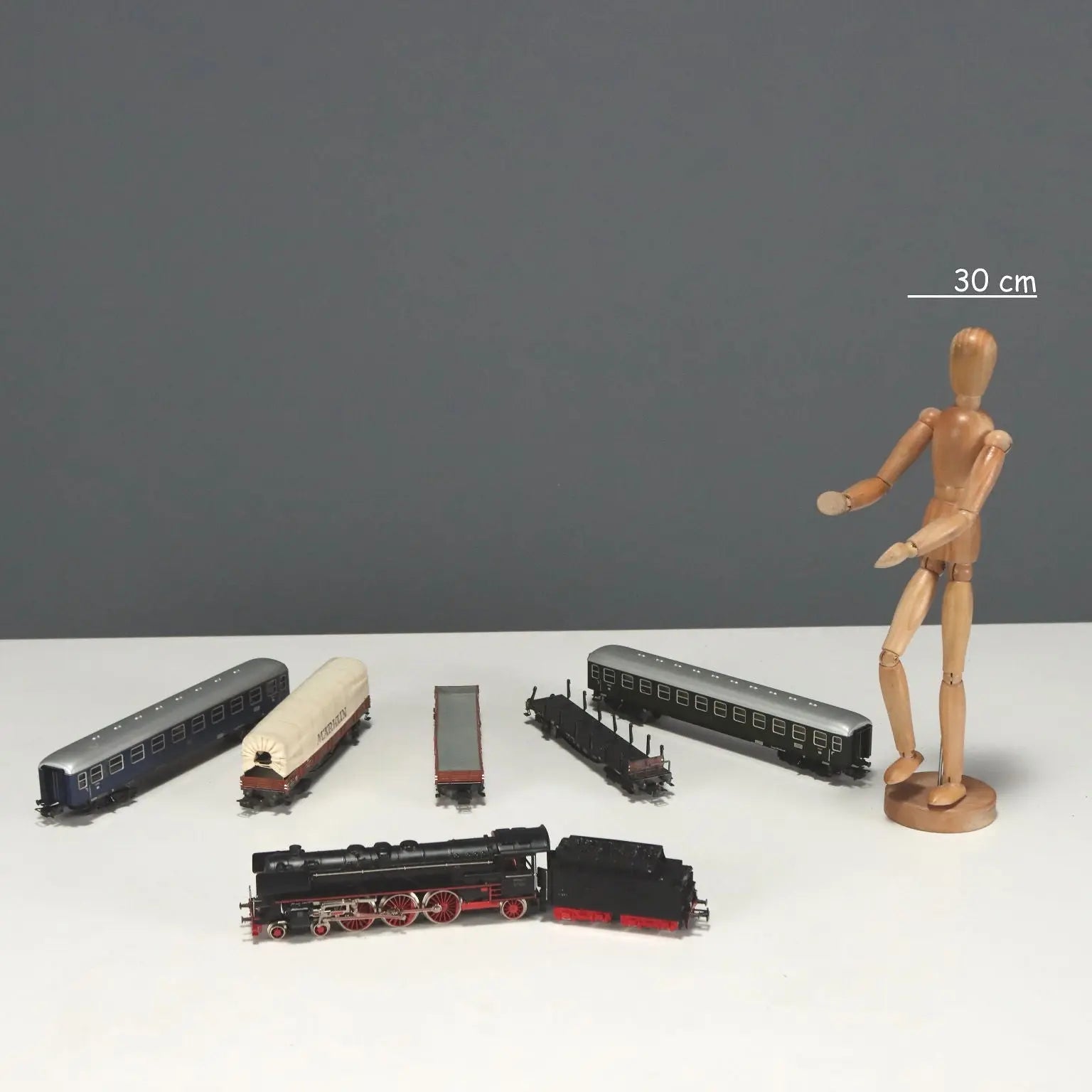 Marklin In-Scale Train with Accessories Germany 1950s-1960s