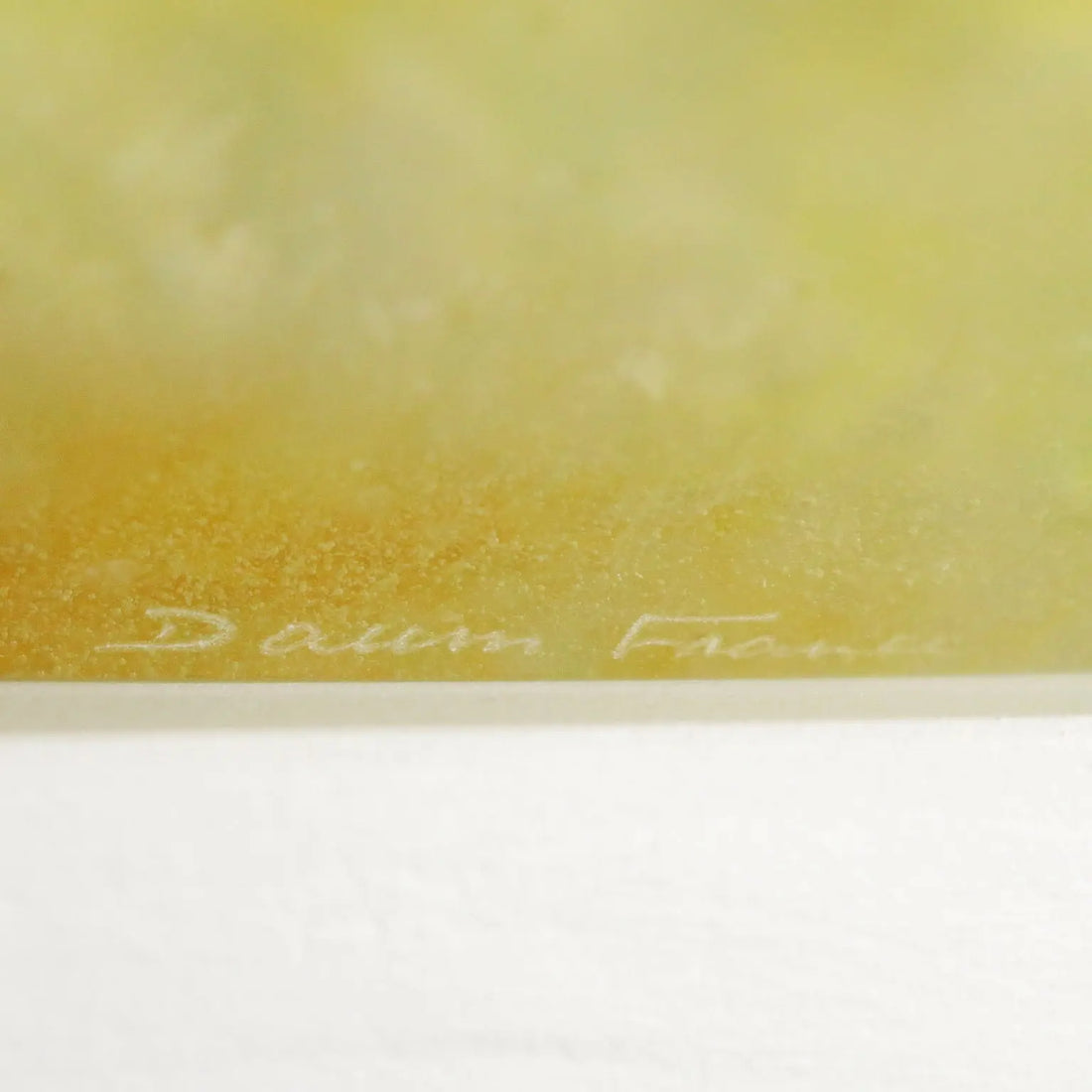 Vintage Plate Mimosa Daum Manufacture Crystal Paste XX Century