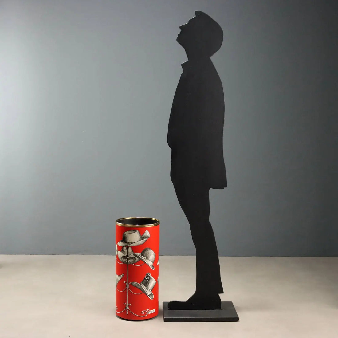 Vintage Umbrella Stand Piero Fornasetti Iron Design Italy 1950s
