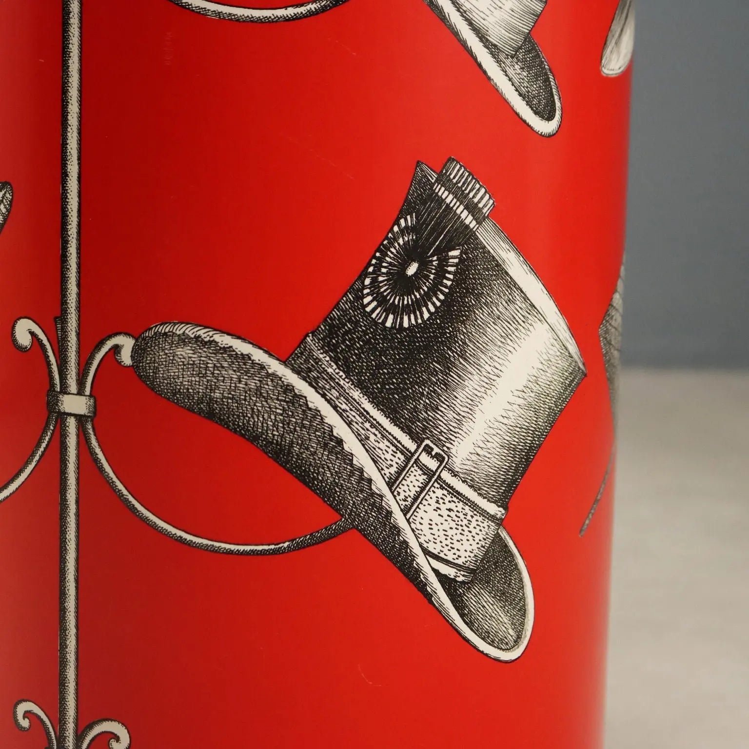 Vintage Umbrella Stand Piero Fornasetti Iron Design Italy 1950s