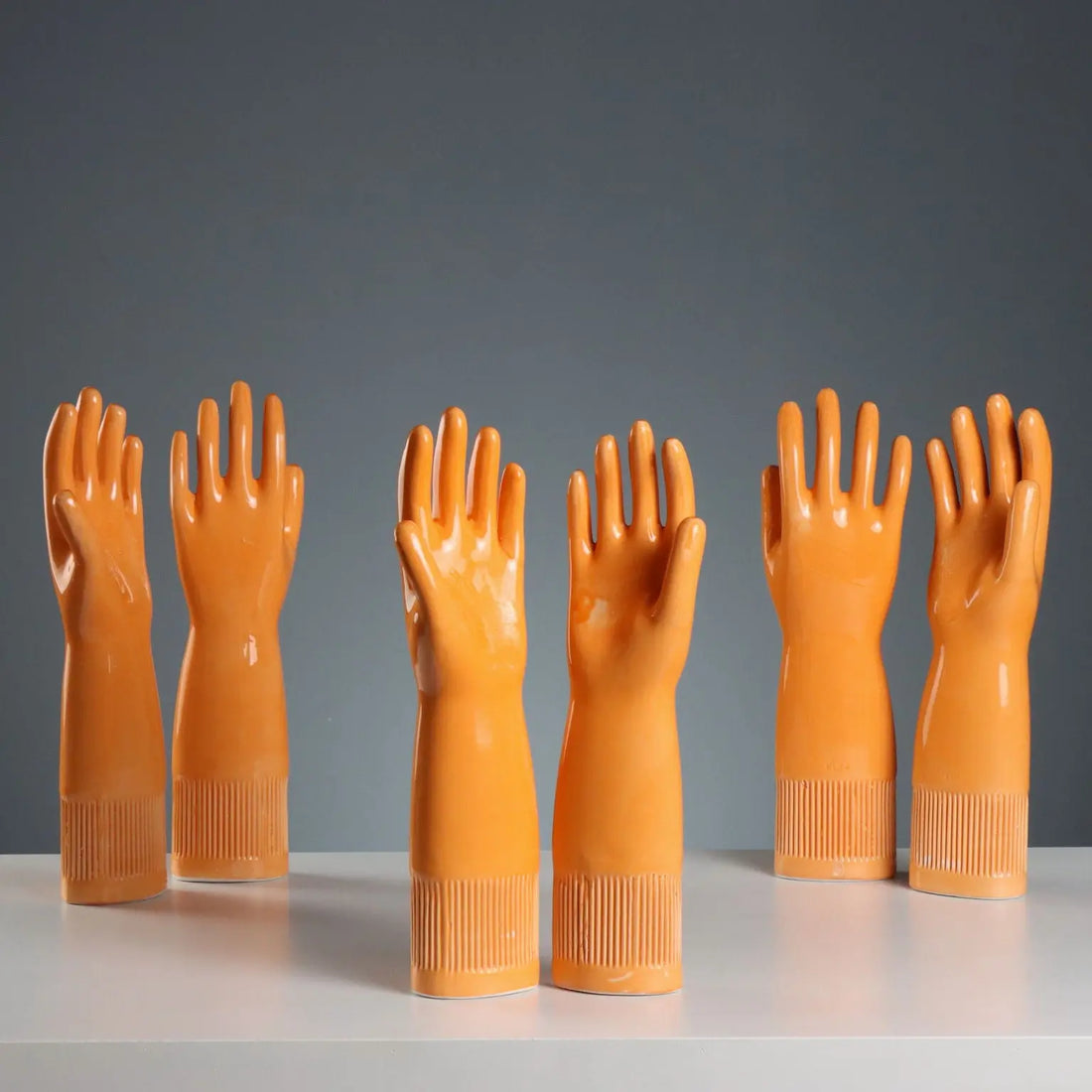 Vintage Pirelli Porcelain Lungavilla Glove Molds Italy 1980s