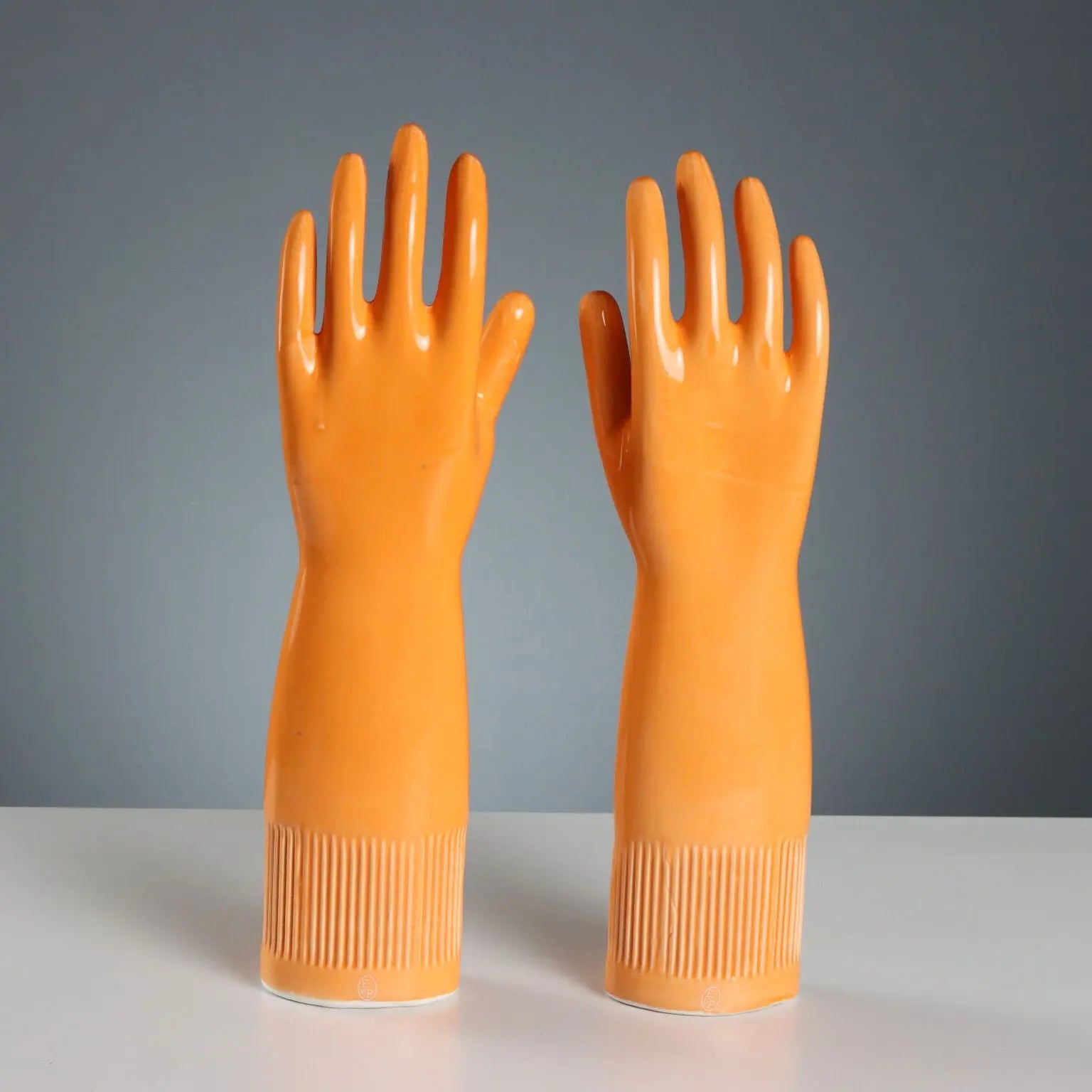 Vintage Pirelli Porcelain Lungavilla Glove Molds Italy 1980s