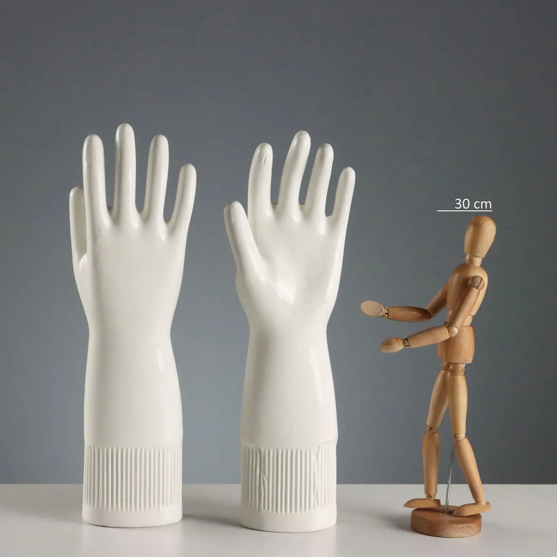 Set of Five Pirelli Lungavilla Porcelain Glove Molds Italy 1980s