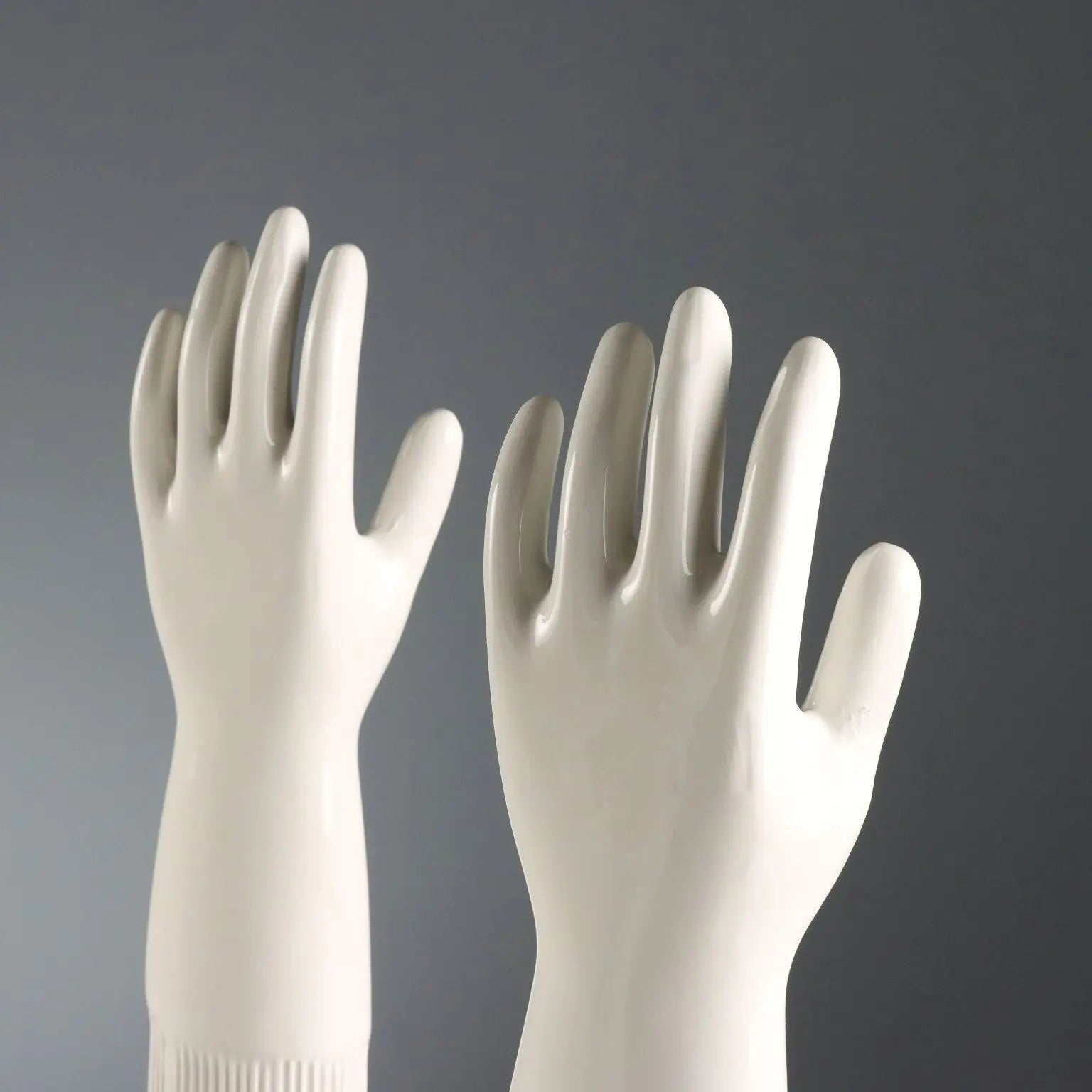 Set of Five Pirelli Lungavilla Porcelain Glove Molds Italy 1980s
