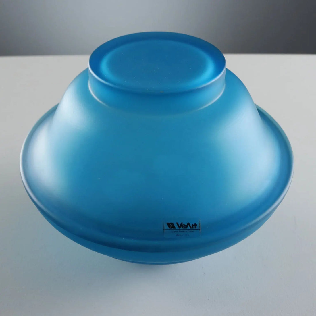 Vintage Bowl and Saucers VeArt Murano Glass Italy 1970s