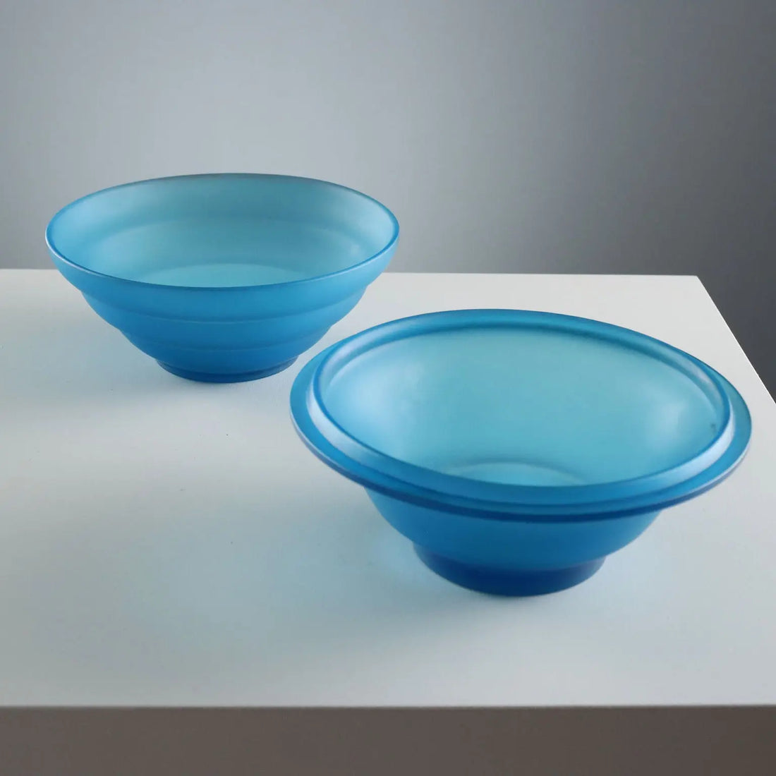 Vintage Bowl and Saucers VeArt Murano Glass Italy 1970s