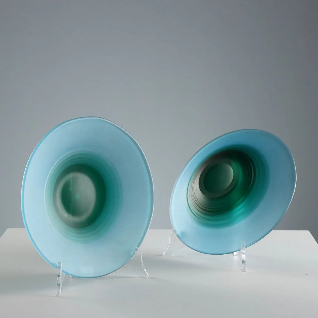 Vintage Bowl and Saucers VeArt Murano Glass Italy 1970s
