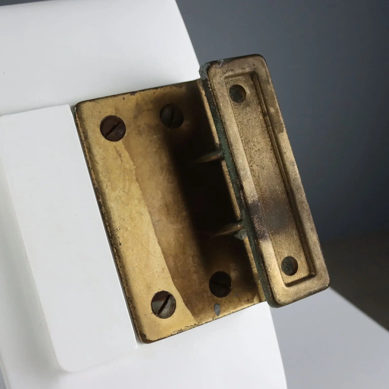 Vintage Handles Brass Plastic Geometric Pattern 1950s-60s